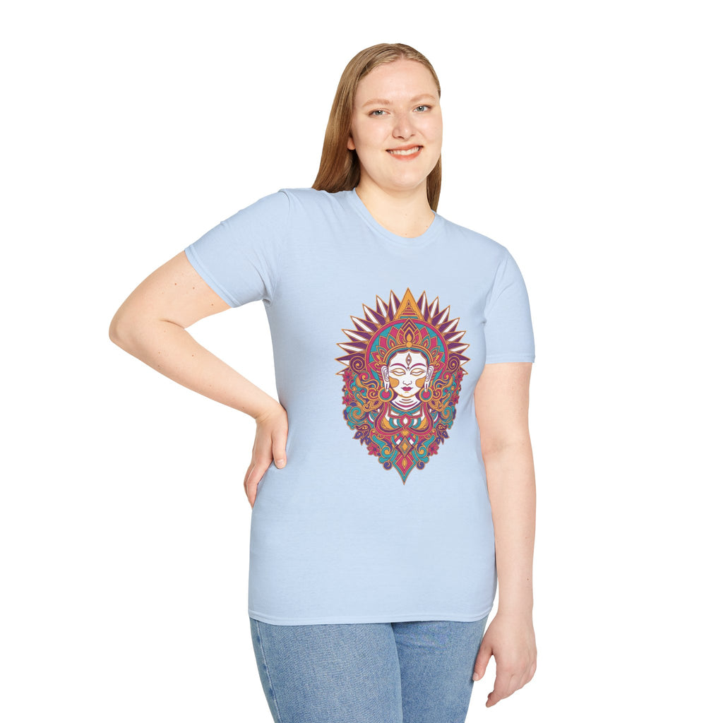 Mandala Goddess T-Shirt — Colorful Floral Spiritual Tee