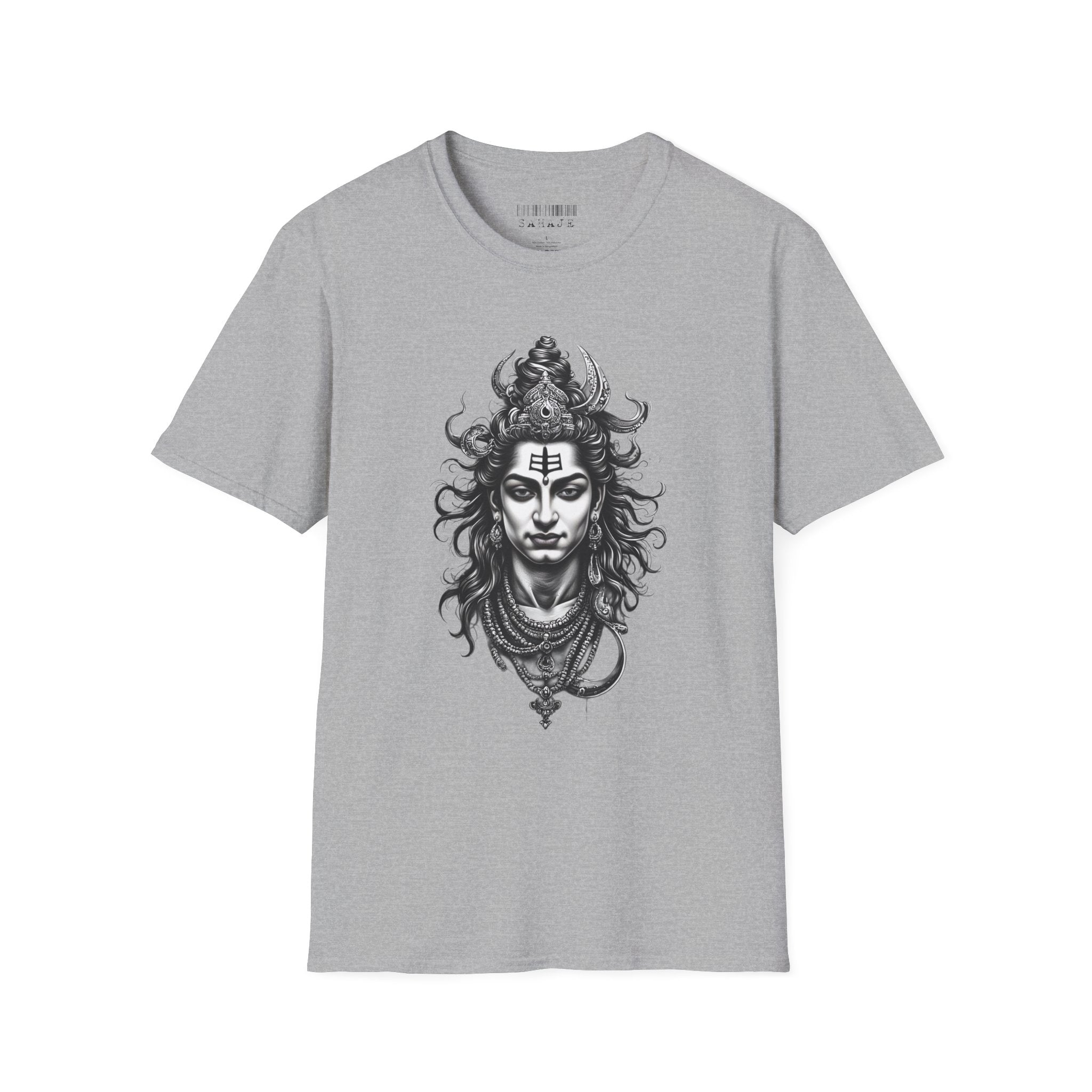 Shiva Portrait T-Shirt – Detailed Hindu Deity Graphic Tee
