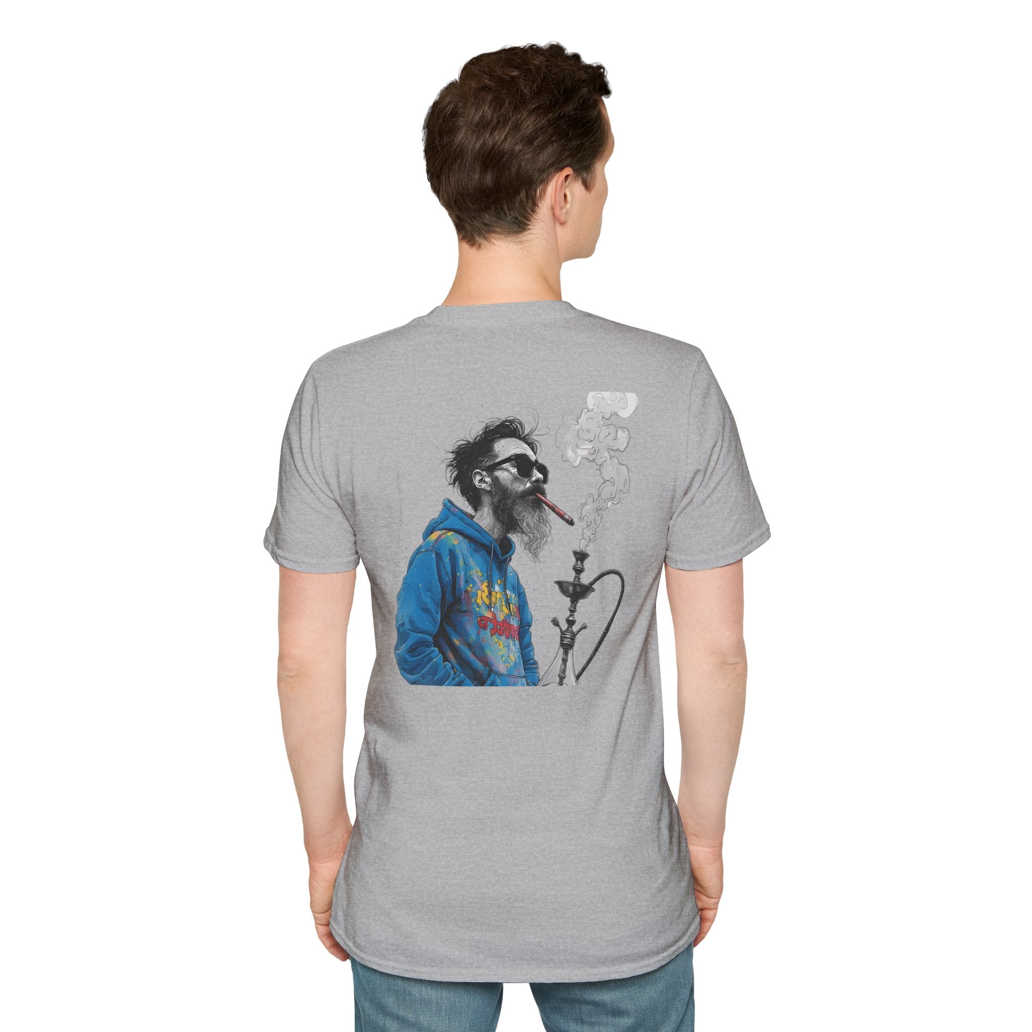 Hookah Beard Graphic T-Shirt — Chill Vape Lounge Vibe