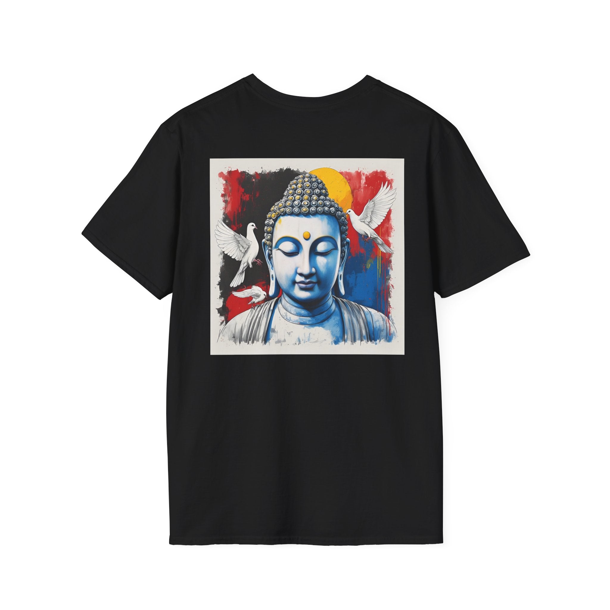 Buddha & Doves Graphic T-Shirt — Peaceful Zen Meditation Tee