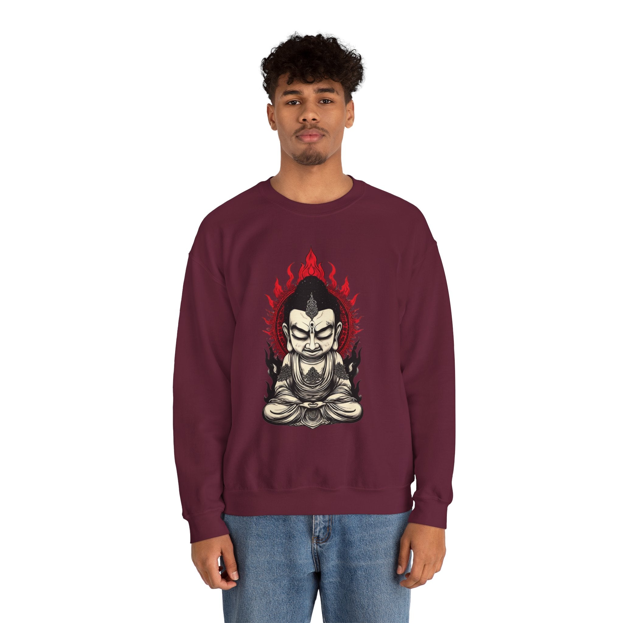 Buddha Flame Crewneck Sweatshirt