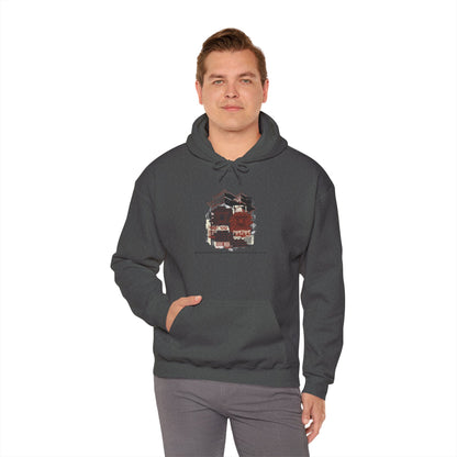 Hoodie — Vintage Urban Industrial Building Graphic Hoodie (Architectural Sketch)