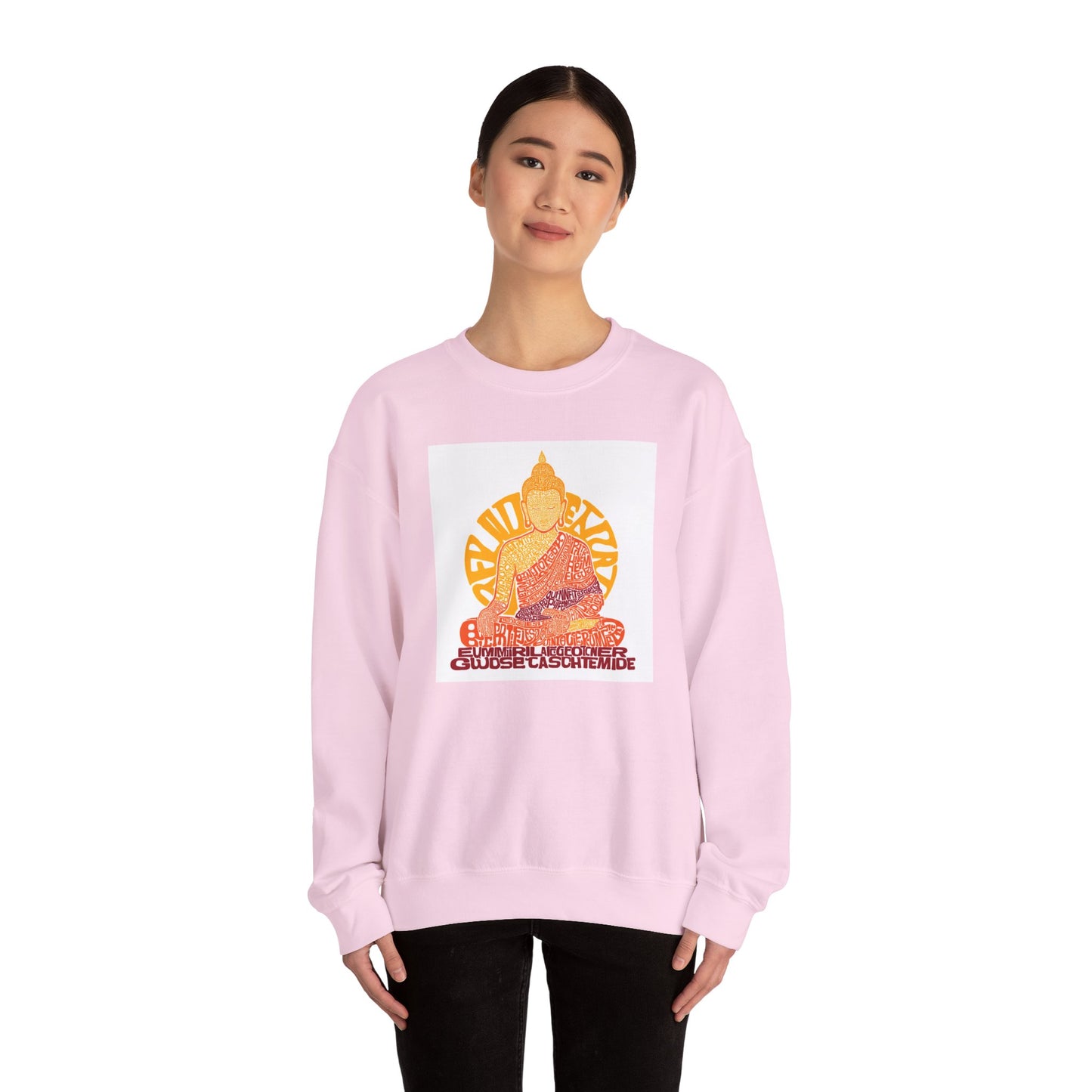 Buddha Graphic Sweatshirt — "Choose Compassion" Meditation Crewneck