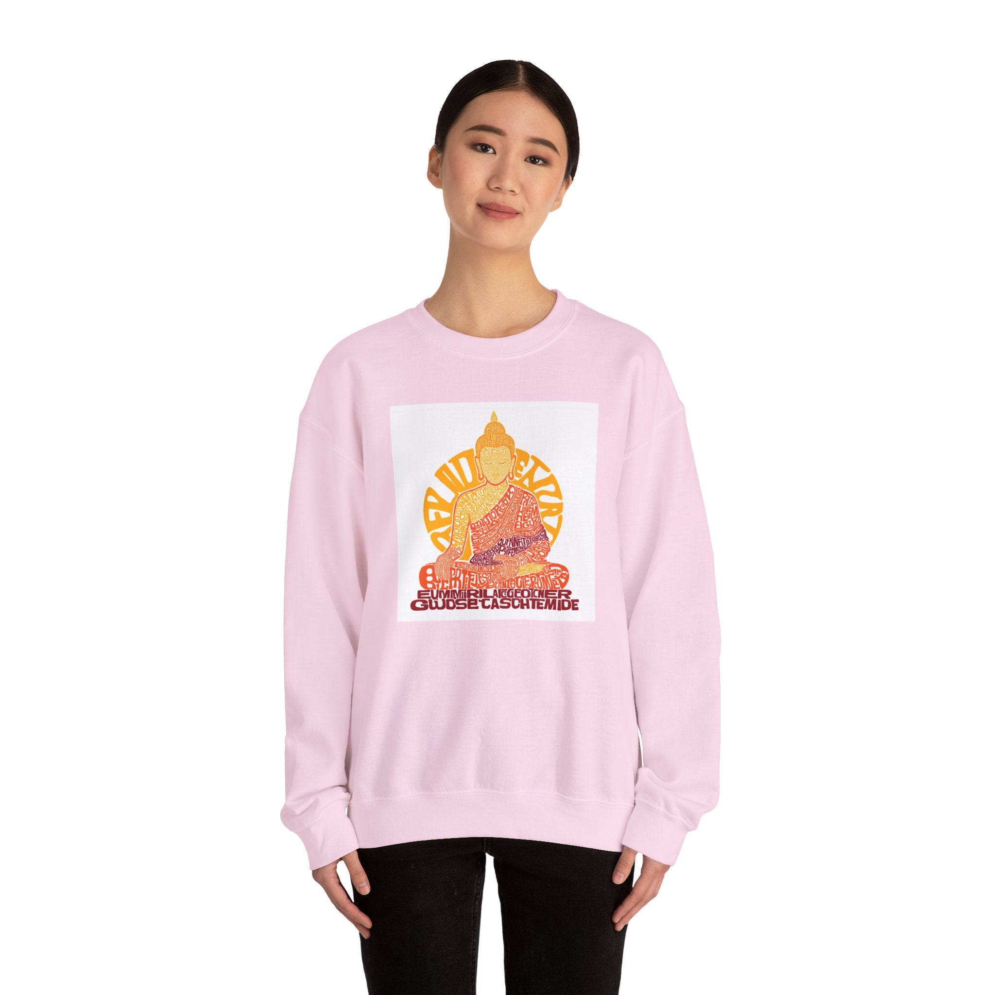 Buddha Graphic Sweatshirt — "Choose Compassion" Meditation Crewneck