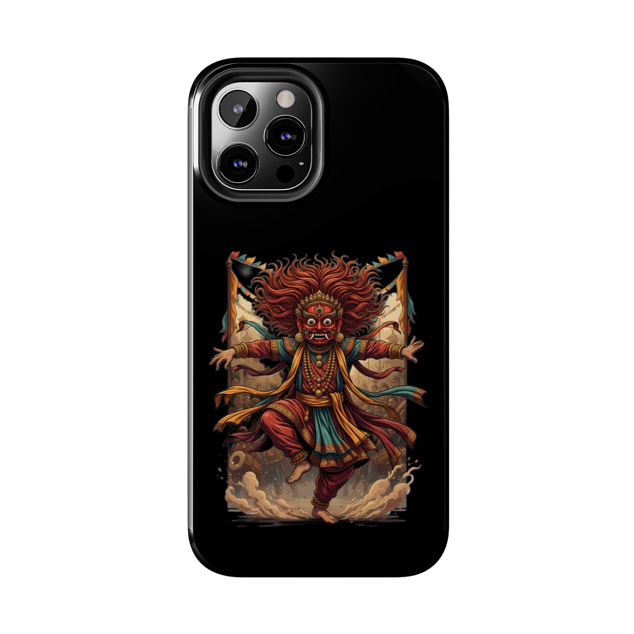 Tibetan Demon Dance Tough Phone Case — Bold Mythic Protective Cover
