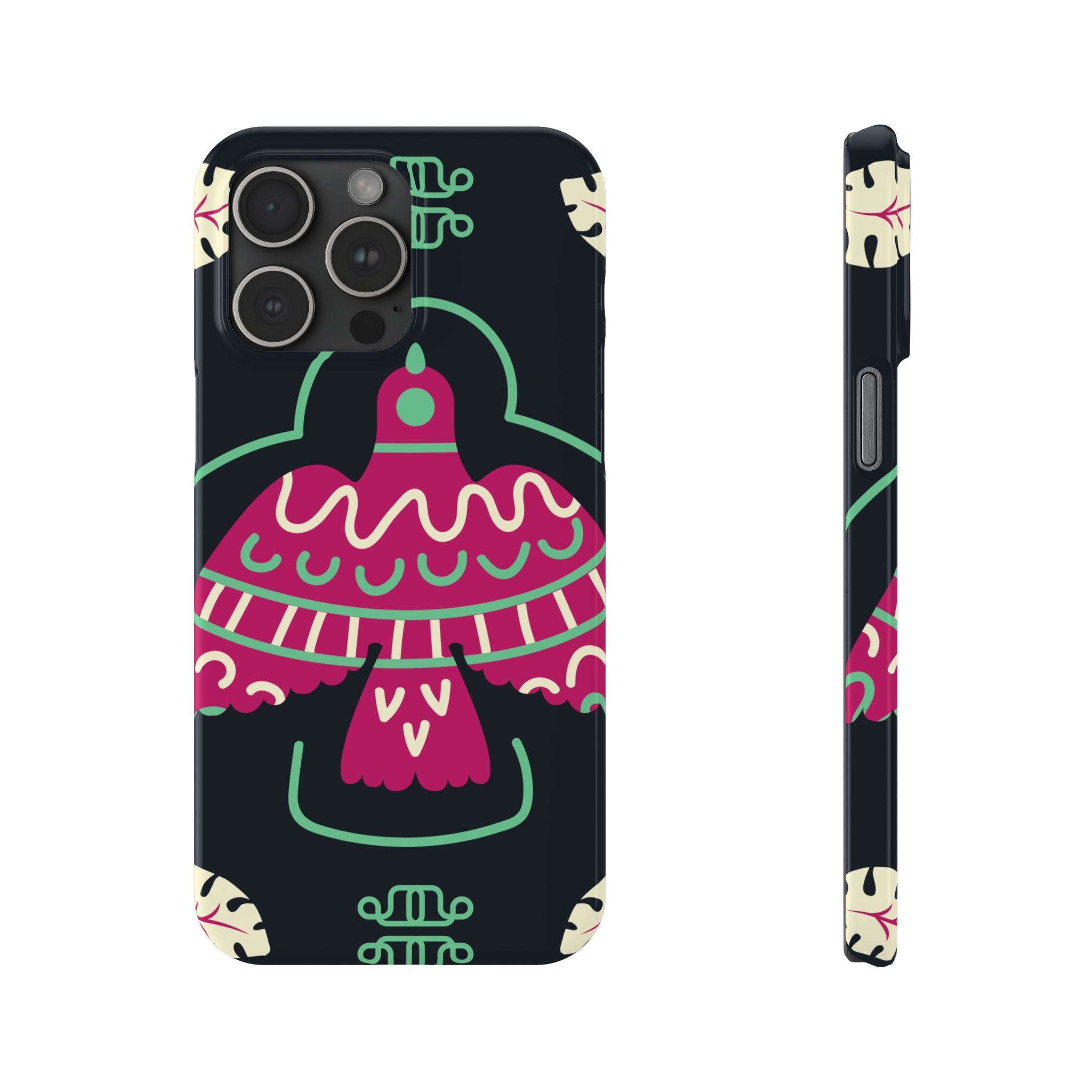 Colorful Bird Slim Phone Case, Bohemian Style Phone Cover, Gift for Nature Lovers, Unique Bird Design, Trendy Mobile Accessory