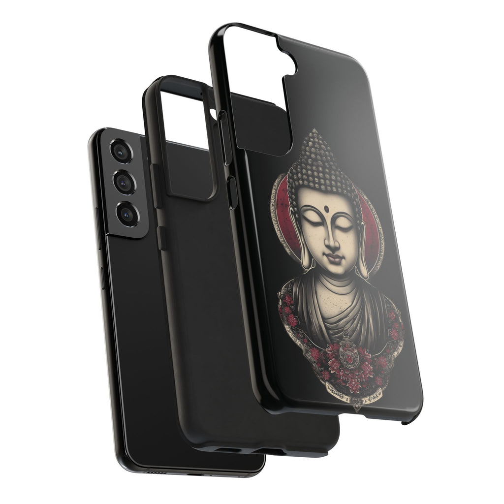 Buddha Floral Tough Phone Case — Protective Spiritual Phone Cover