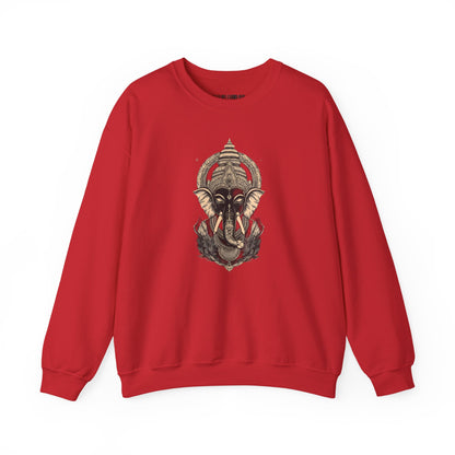 Elephant Mandala Crewneck Sweatshirt — Spiritual Indian-Inspired Graphic