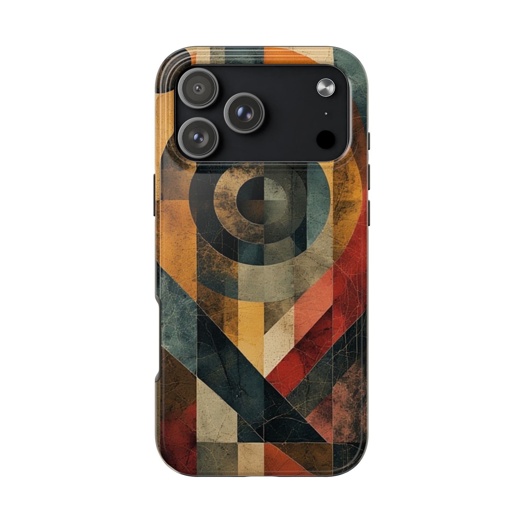 Retro Geometric Tough Phone Case — Vintage Target Circle Design