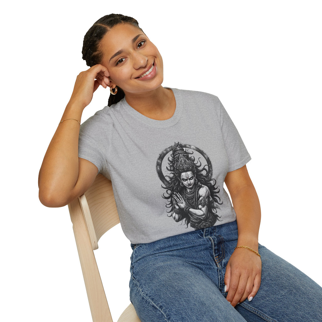 Shiva Portrait T‑Shirt – Intricate Hindu Deity Art Tee