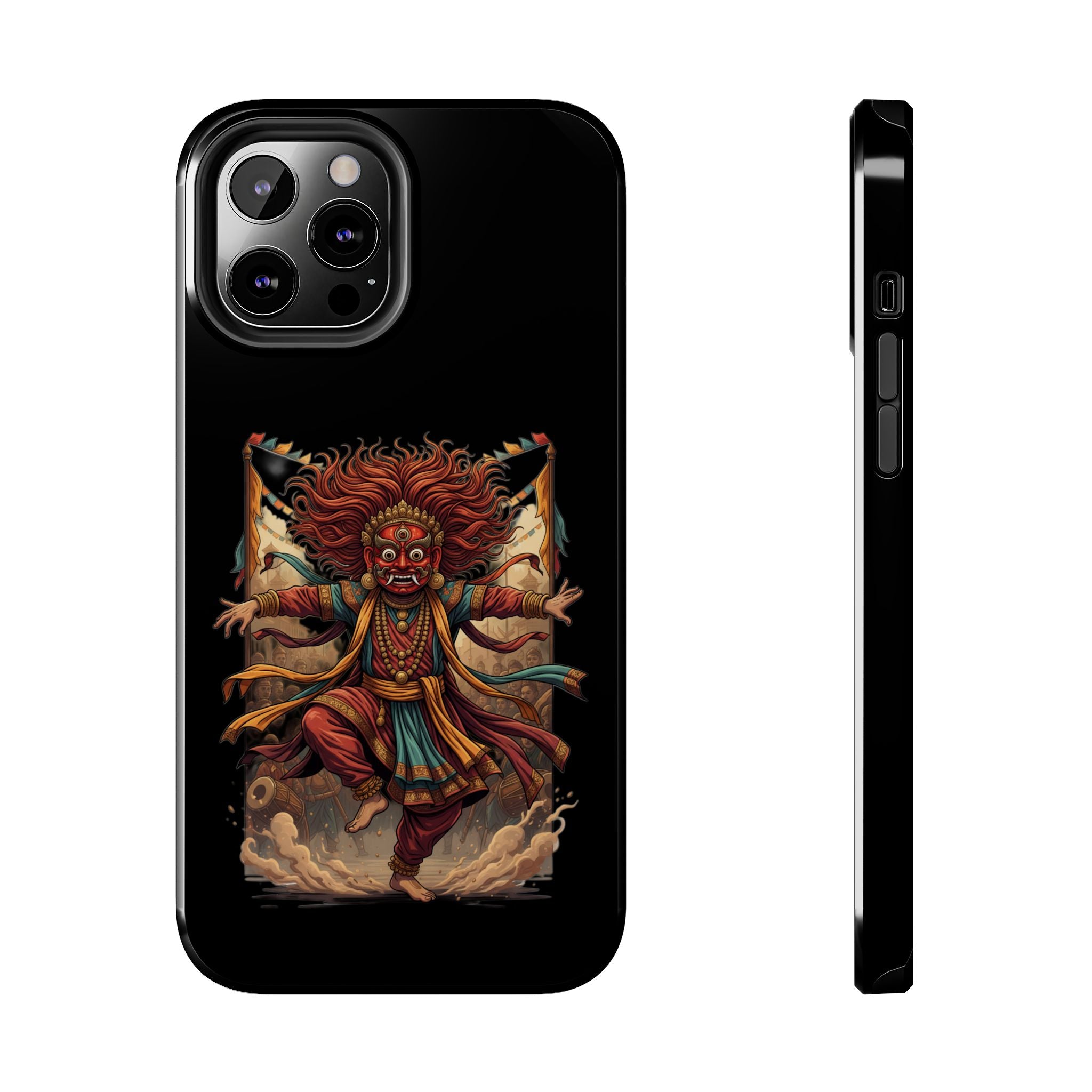 Tibetan Demon Dance Tough Phone Case — Bold Mythic Protective Cover