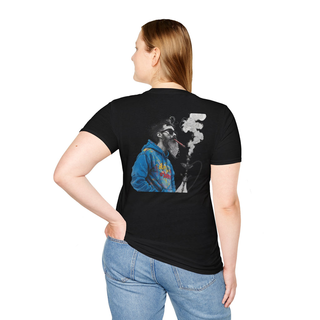 Hookah Beard Graphic T-Shirt — Chill Vape Lounge Vibe