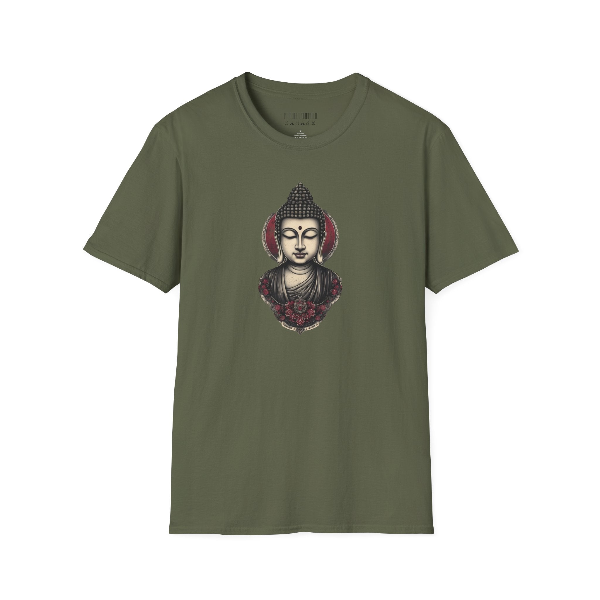 Buddha Portrait Tee — Zen Meditation Graphic T-Shirt