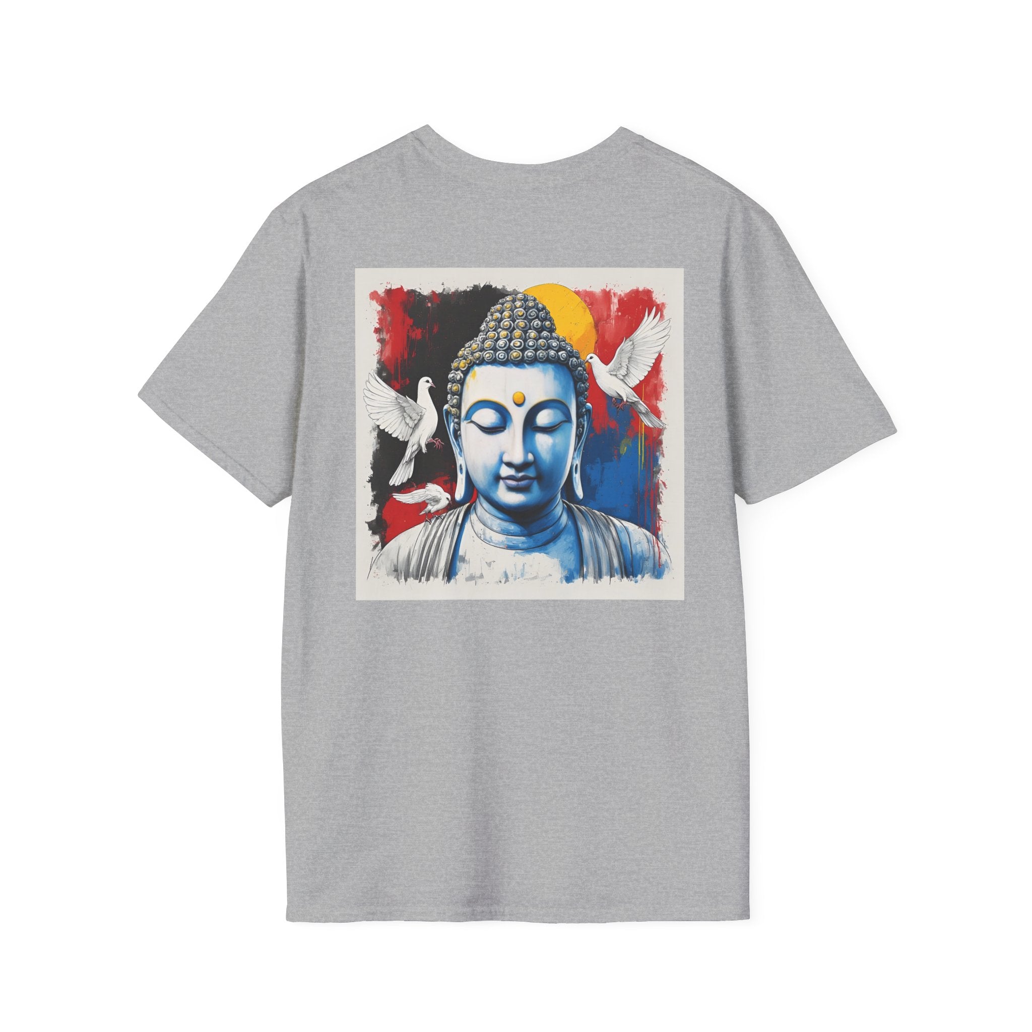 Buddha & Doves Graphic T-Shirt — Peaceful Zen Meditation Tee