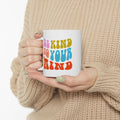 Positive Vibes Ceramic Mug - Be Kind To Your Mind, Inspirational Coffee Cup, Wellness Gift, Self-Care, Motivational Drinkware