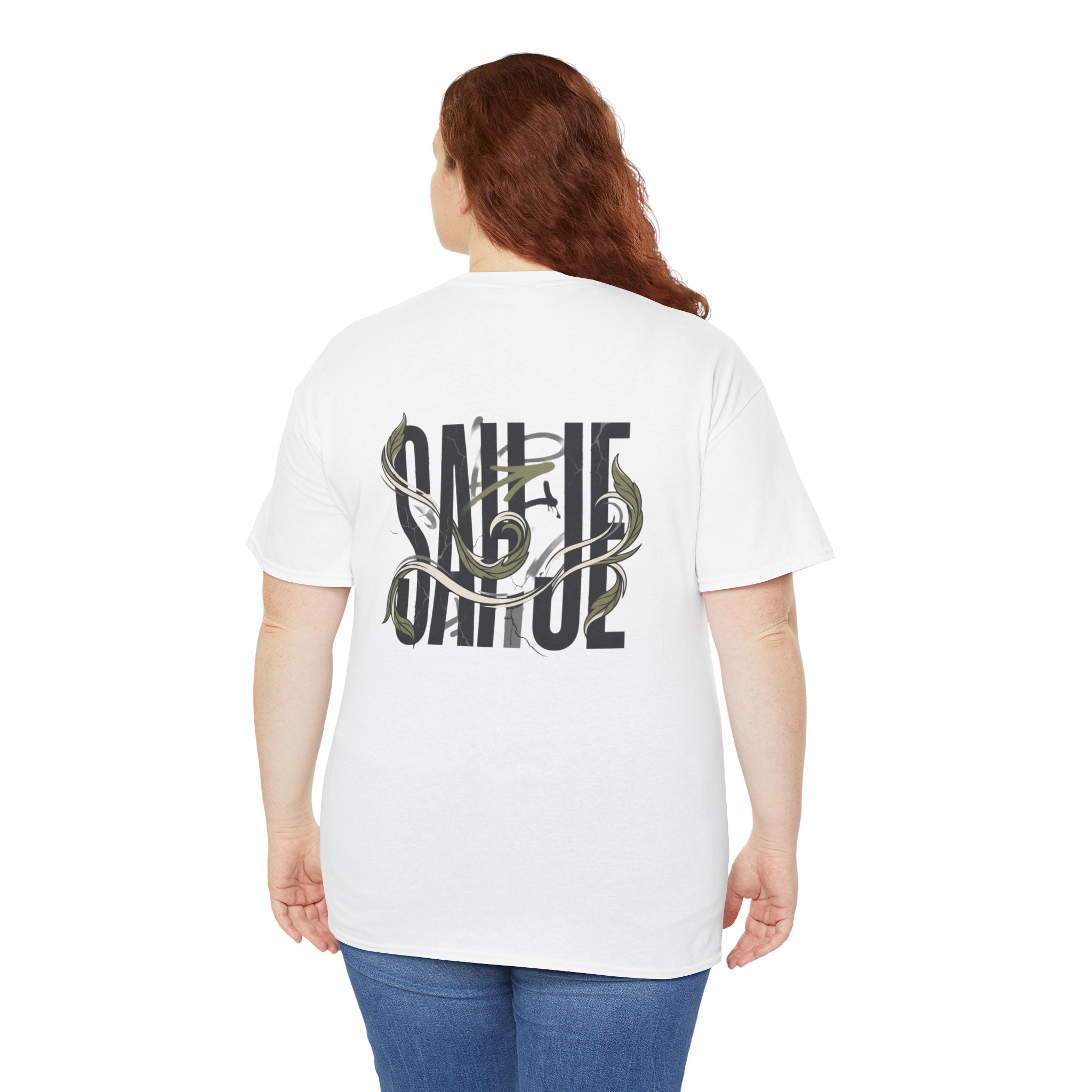 Graphic Tee — 'Savage' Typography with Snake Accent