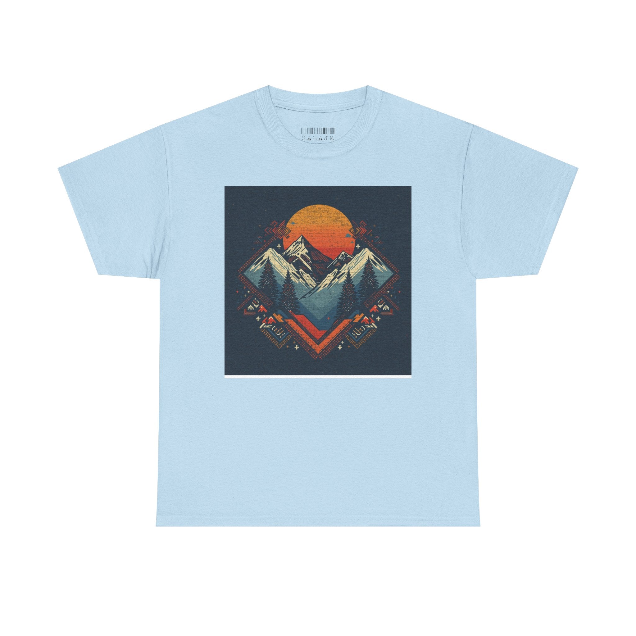 Mountain Sunset Graphic Tee — Vintage Retro Outdoor Nature T-Shirt