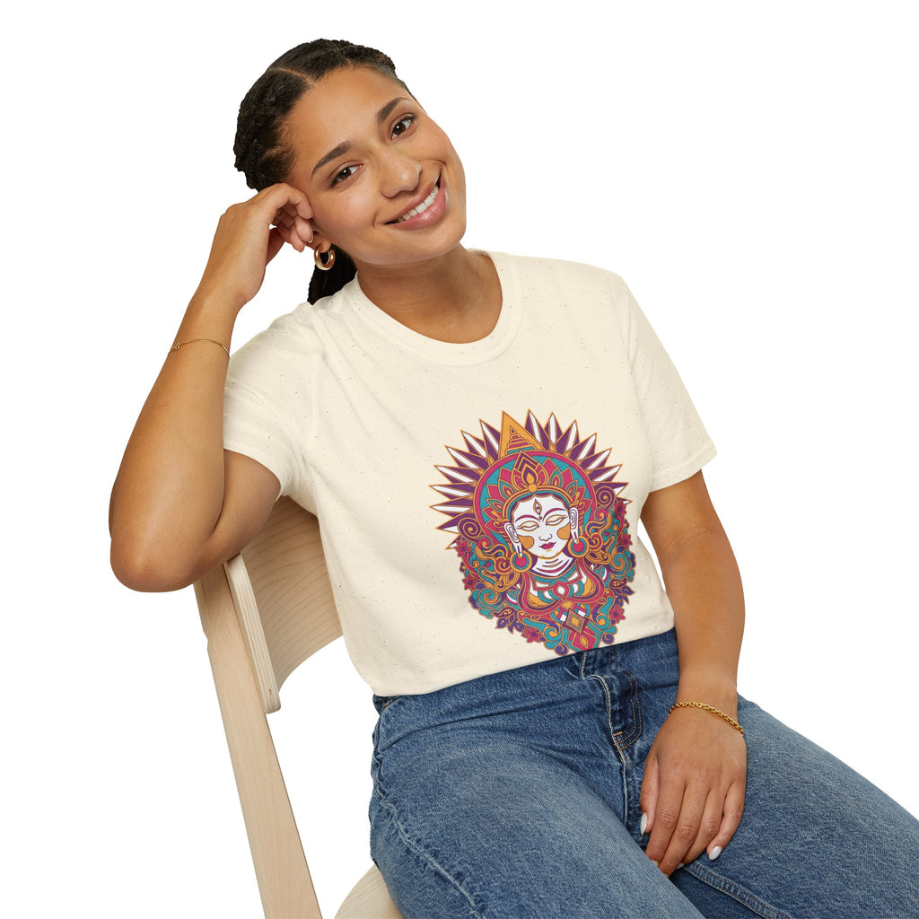 Mandala Goddess T-Shirt — Colorful Floral Spiritual Tee