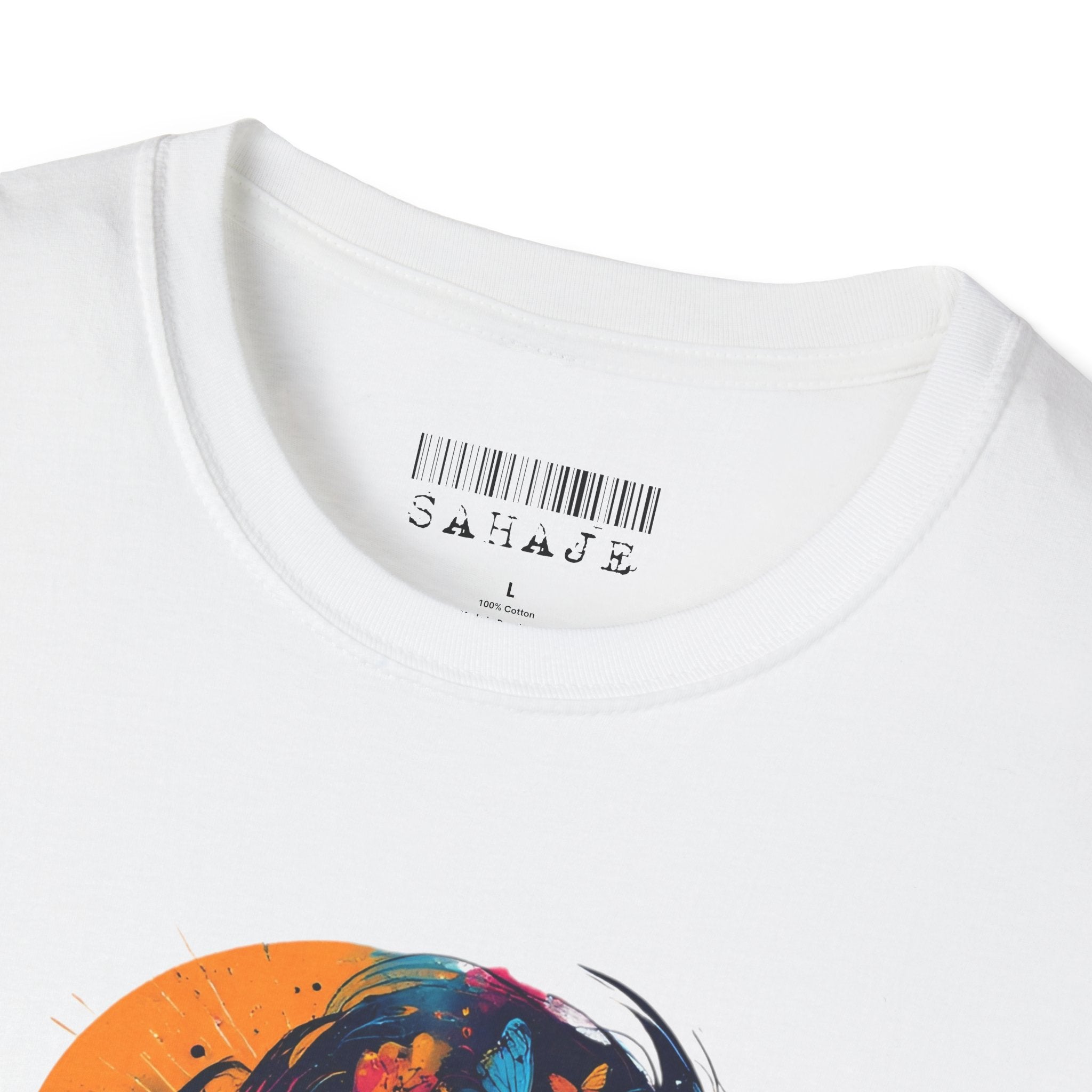 Butterfly Silhouette T-Shirt — Colorful Floral Profile Tee