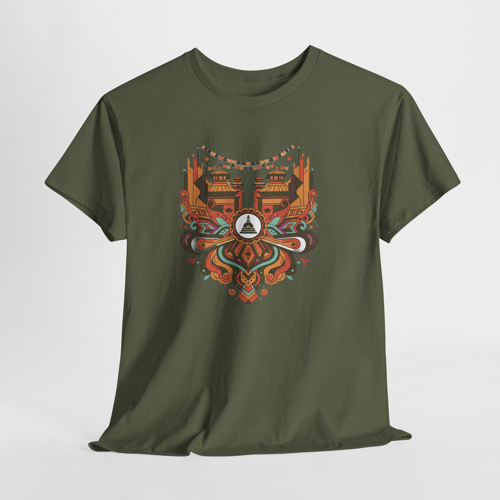 Mandala Cityscape Tee — Boho Urban Art Graphic T-Shirt