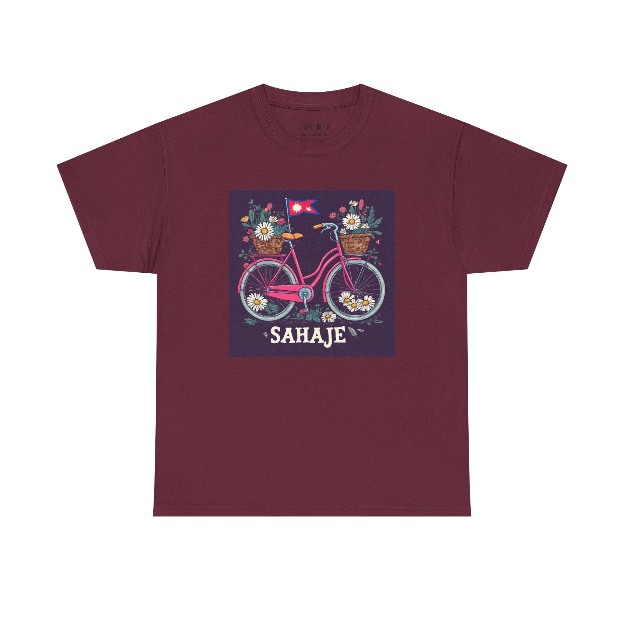 Sahaje Floral Bicycle T‑Shirt