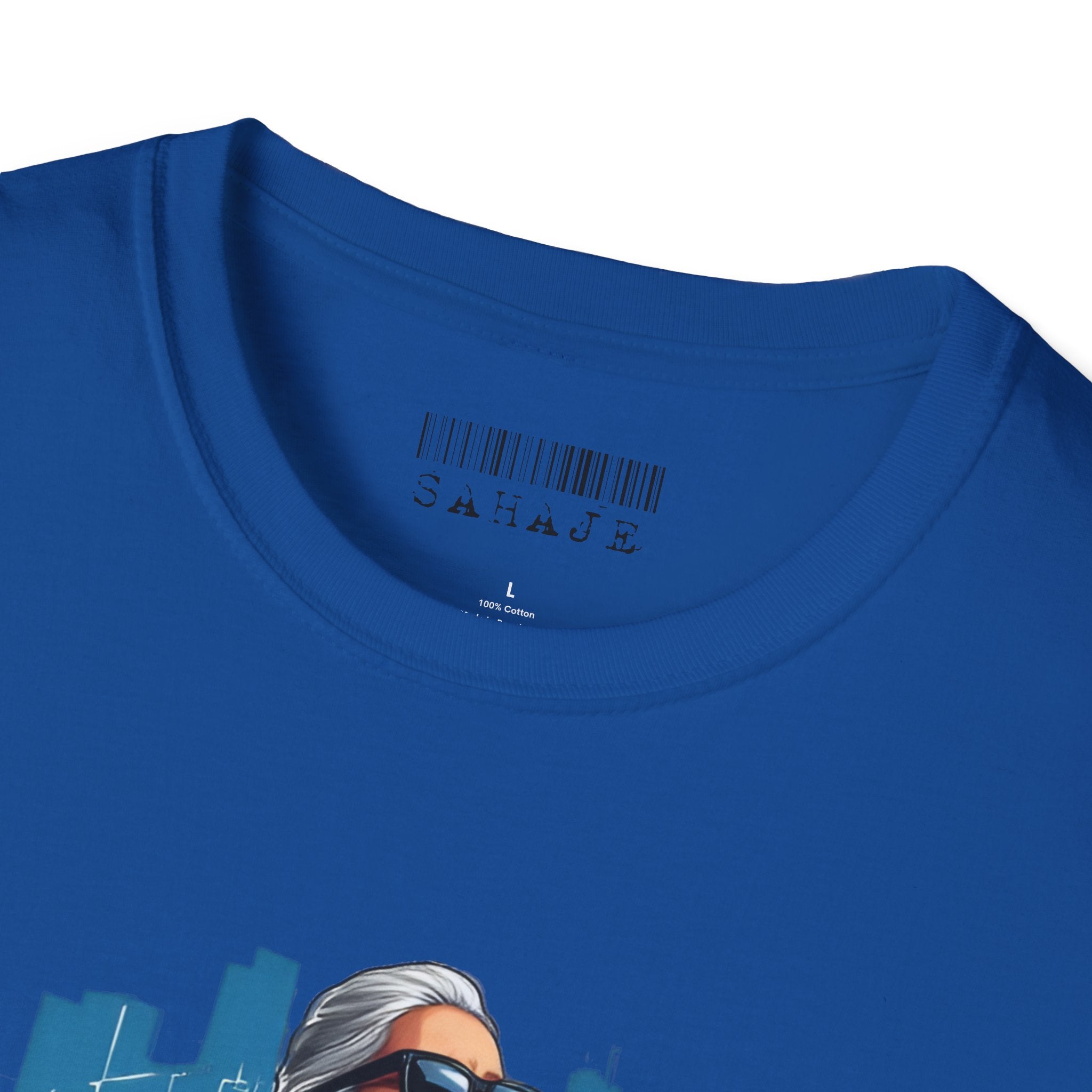 Newa Maicha Riding Scooter T-Shirt – Newari Woman in New York Graphic Tee, Cultural & Urban Design