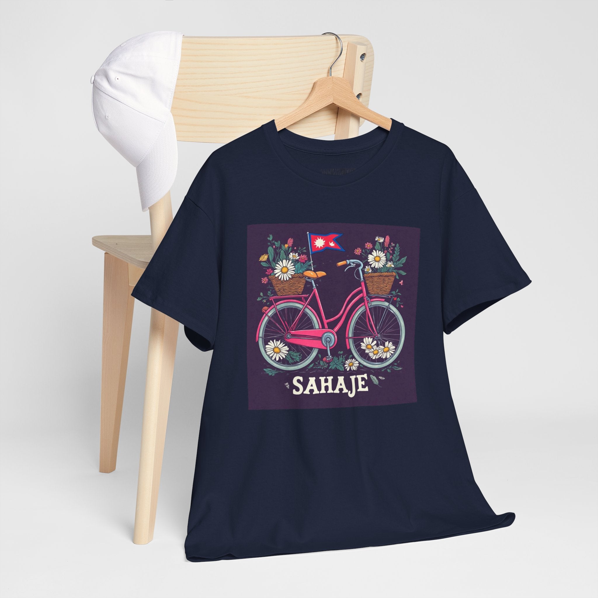 Sahaje Floral Bicycle T‑Shirt