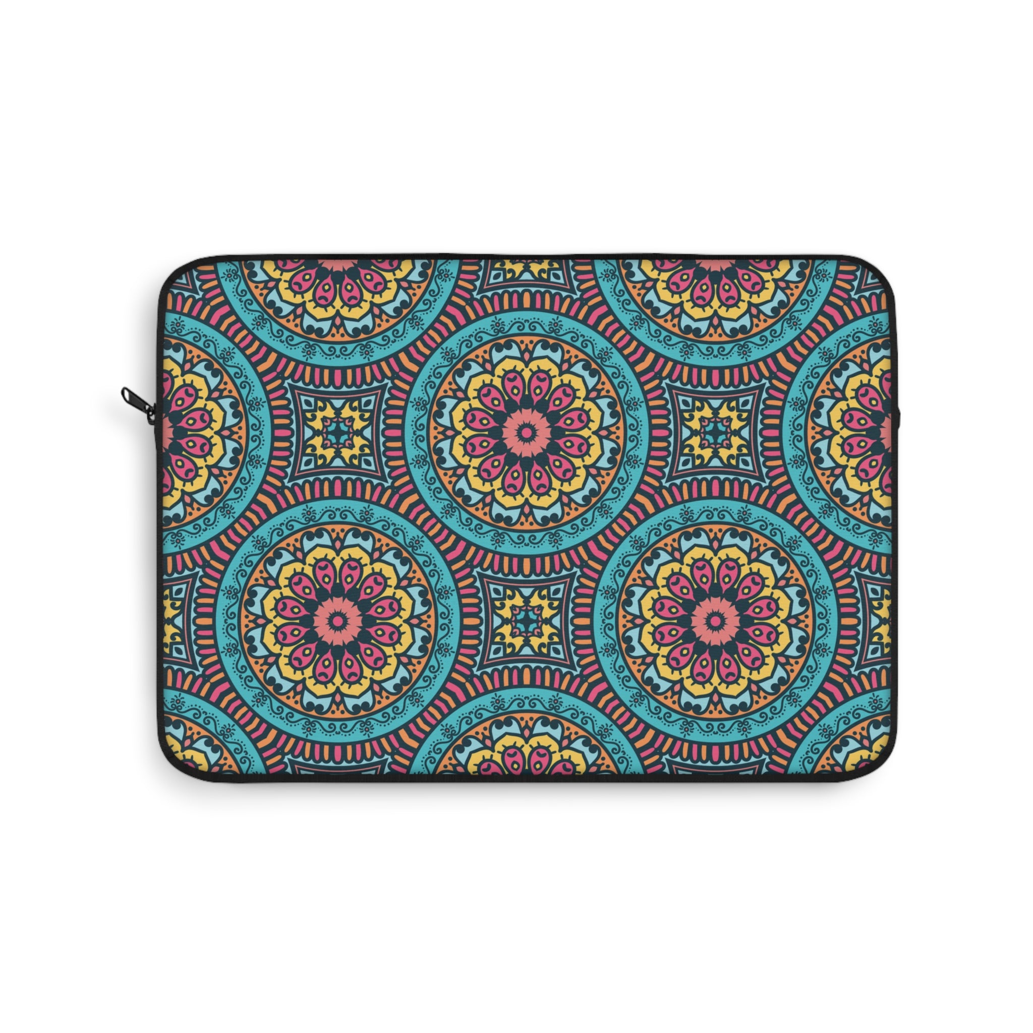 Colorful Boho Laptop Sleeve | Stylish Tech Case, Unique Computer Bag, Mandala Design, Gift for Students and Professionals
