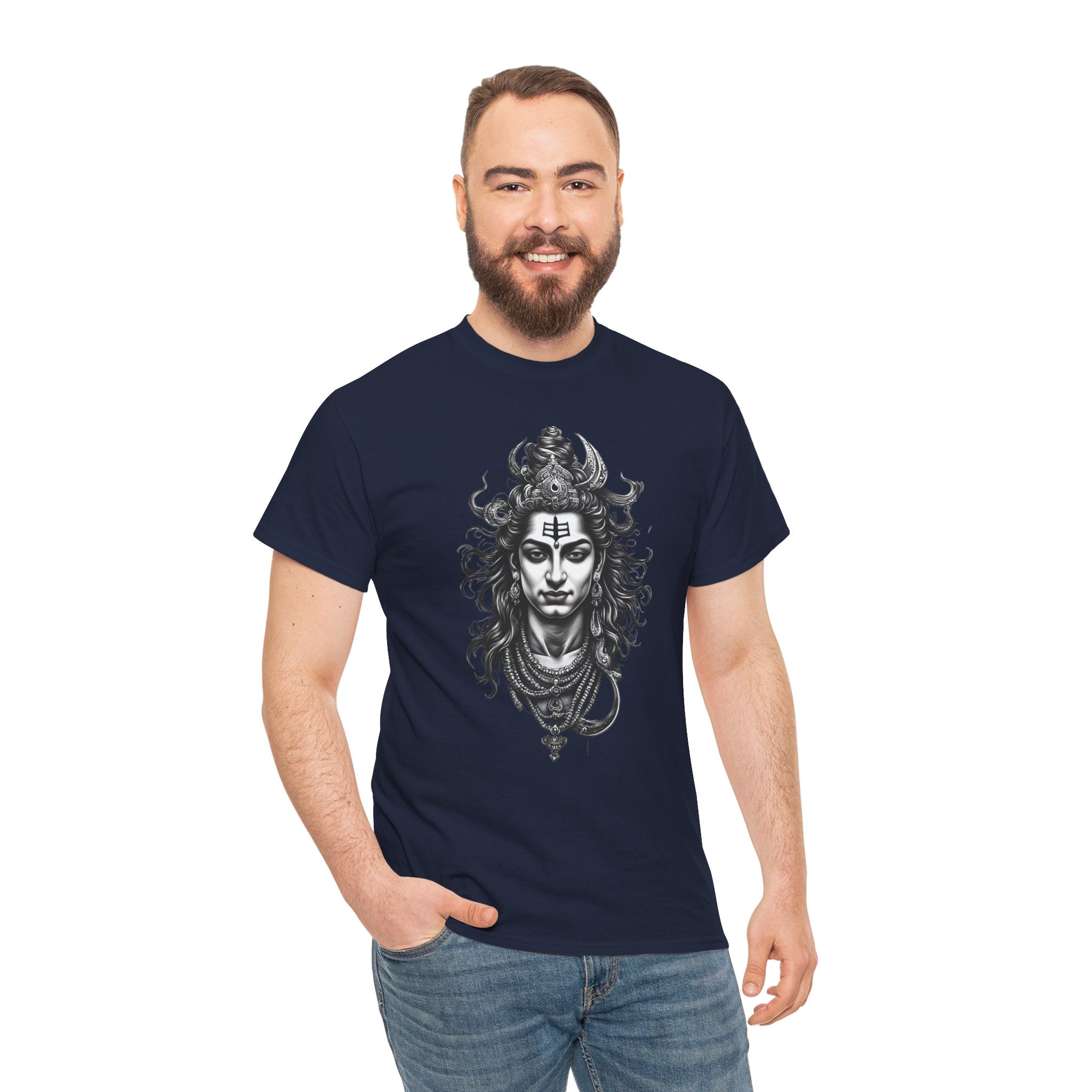 Shiva Portrait Tee — Hindu God Shiva Graphic T-Shirt