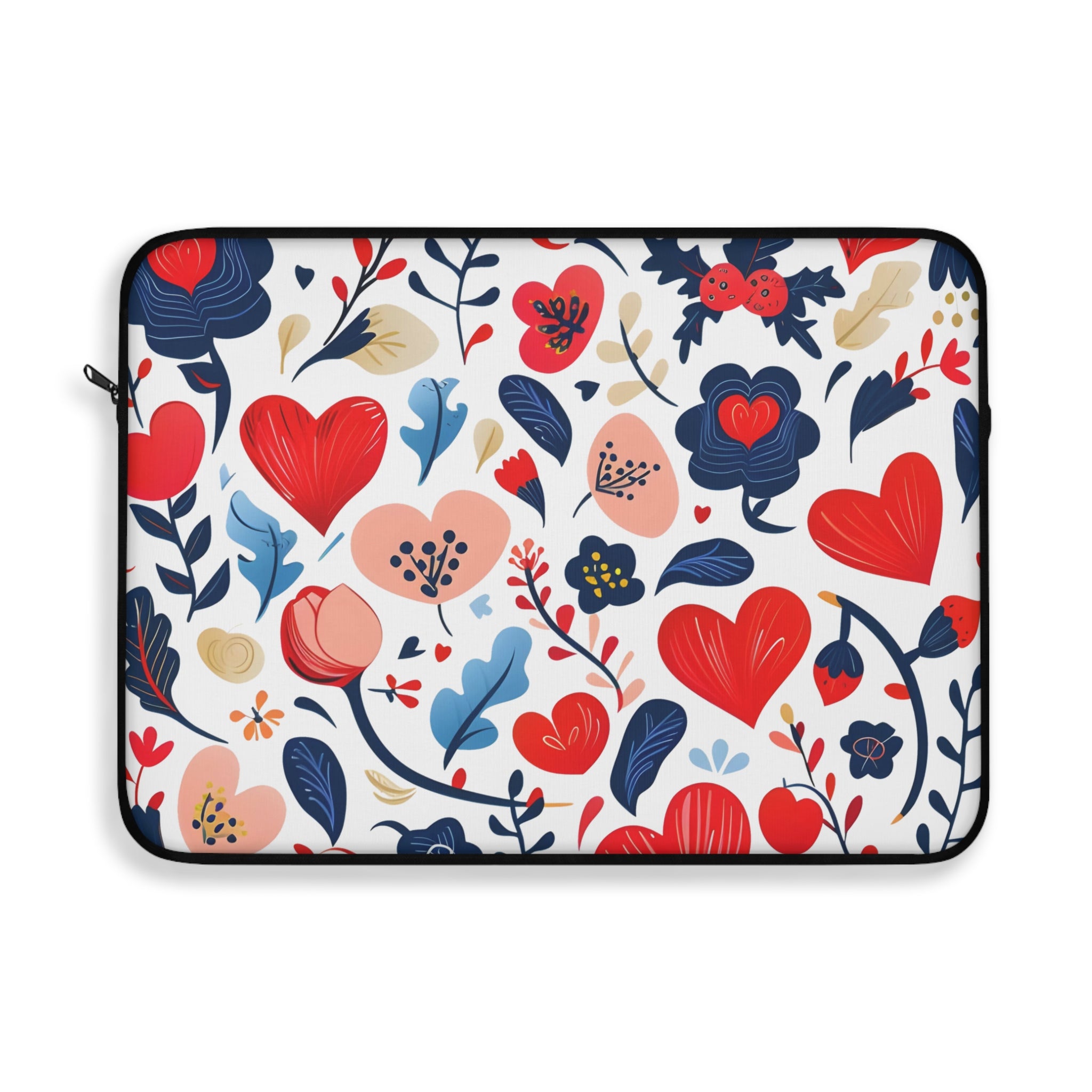 Floral Laptop Sleeve, Colorful Laptop Case, Flower Pattern Tech Bag, Valentine's Day Gift, Stylish MacBook Cover, Boho Chic Computer Sleeve