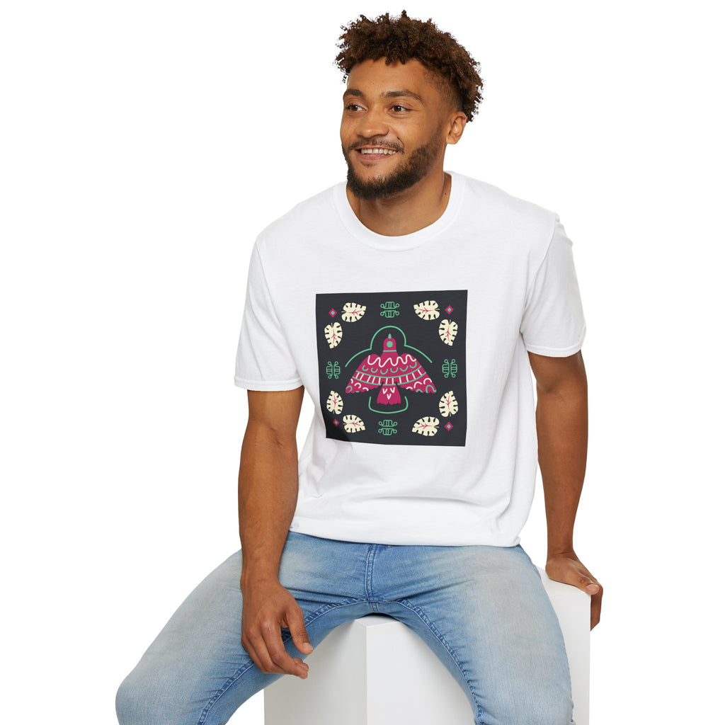 Mushroom Folk Art T-Shirt — Creepy Cute Pink Mushroom Design