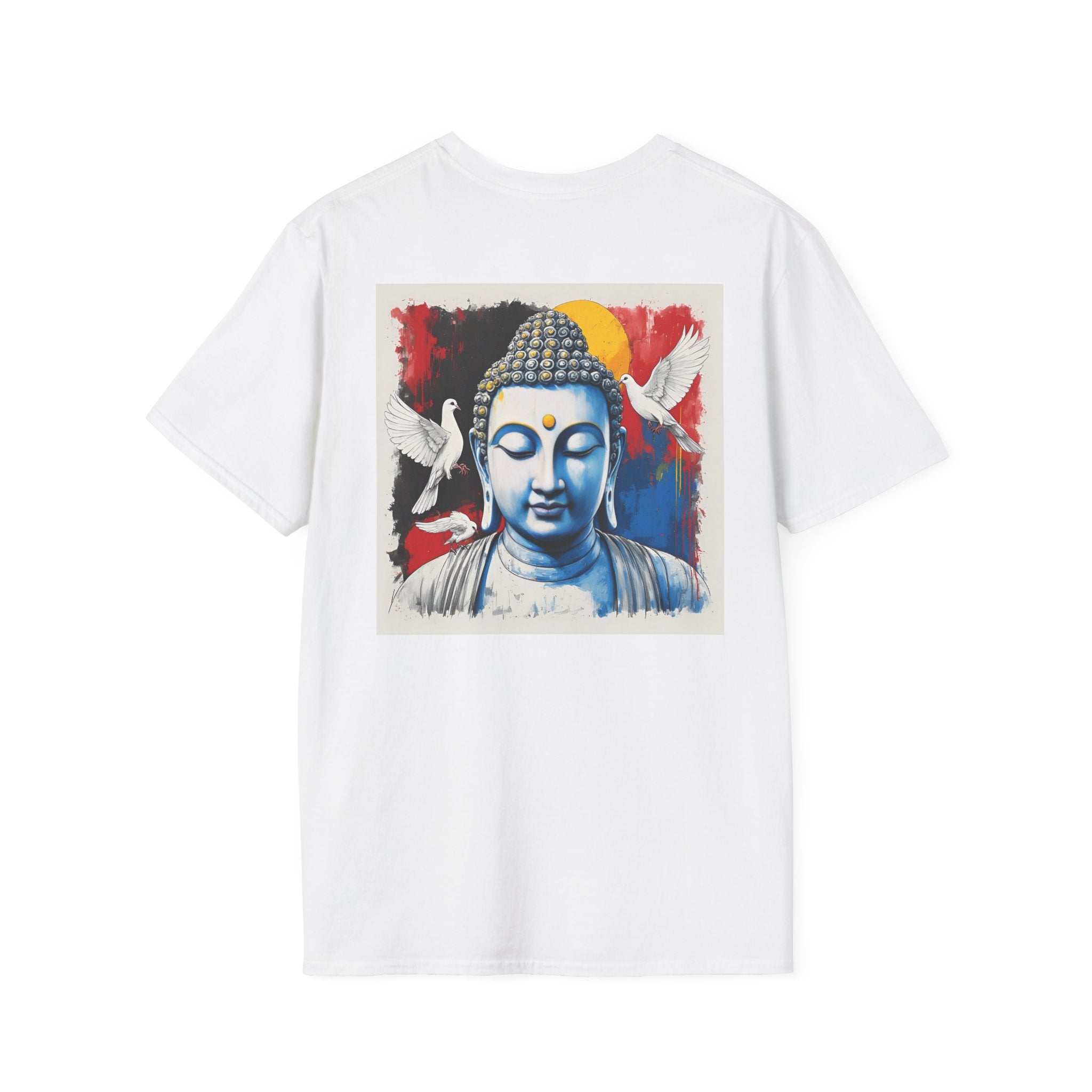 Buddha & Doves Graphic T-Shirt — Peaceful Zen Meditation Tee