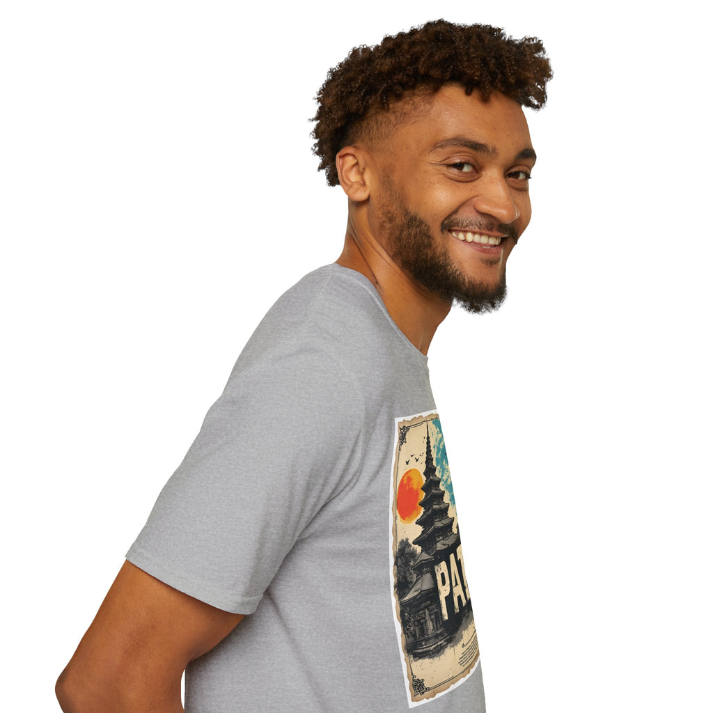 Patan City T-Shirt – Temple & Lion Graphic Tee, Nepali Cultural Heritage Design