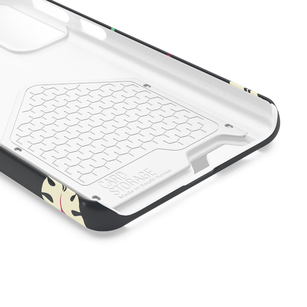 Vibrant Phone Case with Card Holder, Stylish Phone Accessory, Colorful Gift for Her, Boho Phone Cover, Trendy Mobile Case