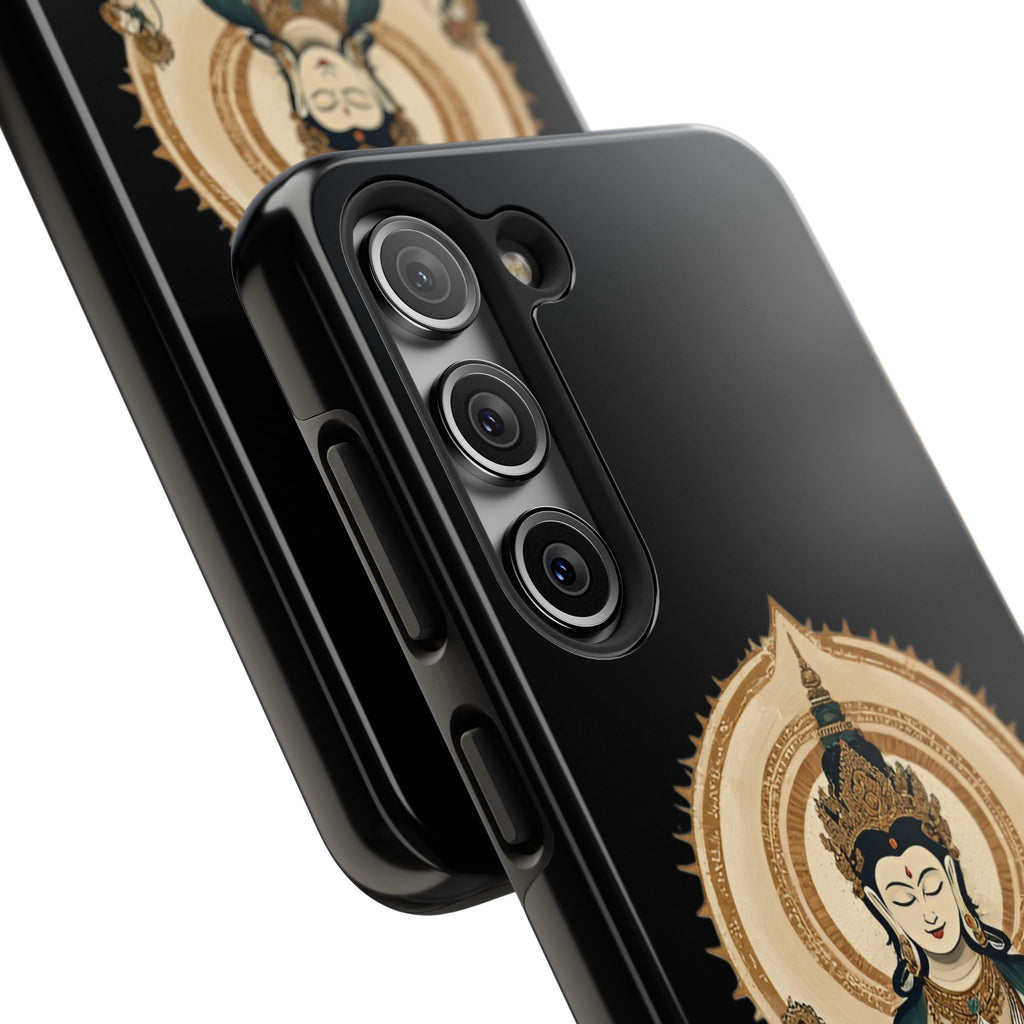 Bodhisattva Lotus Tough Phone Case — Protective Buddhist Meditation Phone Cover