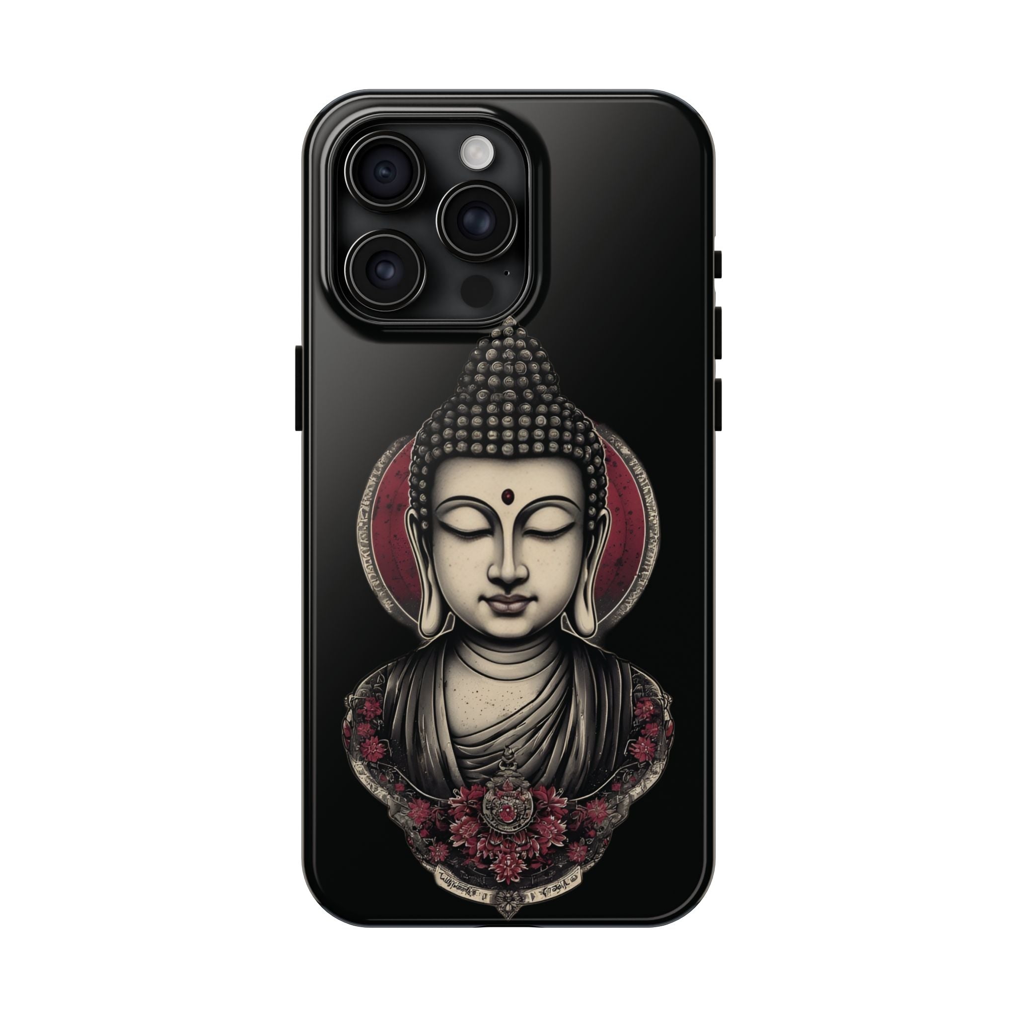 Buddha Floral Tough Phone Case — Protective Spiritual Phone Cover