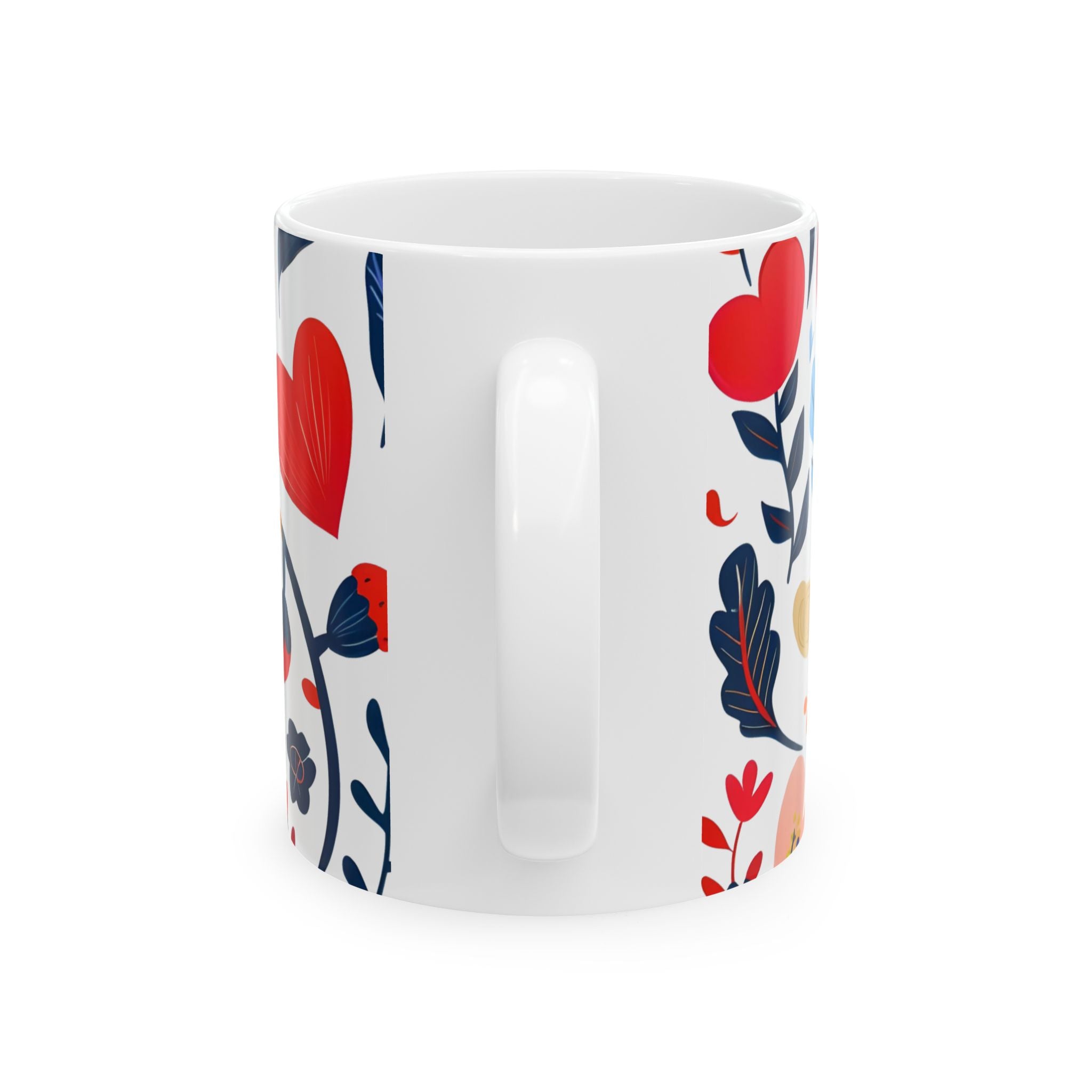 Floral Ceramic Mug - Perfect For Tea Lovers, Gift For Her, Valentine's Day, Mother's Day, Cozy Coffee Drinkers