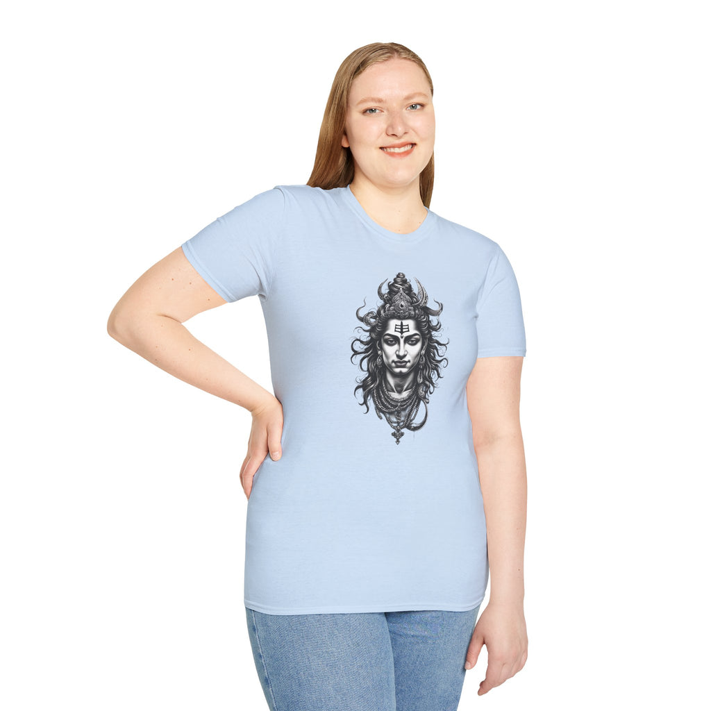 Shiva Portrait T‑Shirt — Hindu Deity Graphic Tee (Meditation, Yoga & Spiritual Wear)