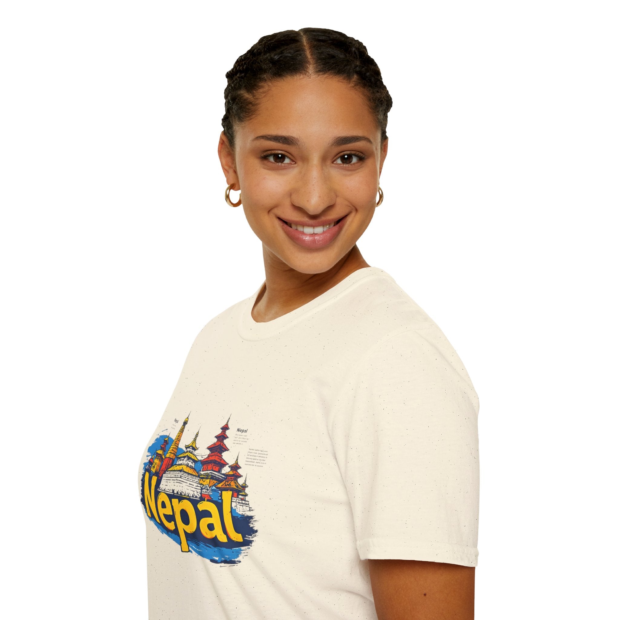 Nepal Temple Skyline T-Shirt – Nepali Cultural Heritage Graphic Tee, Travel & Spiritual Design