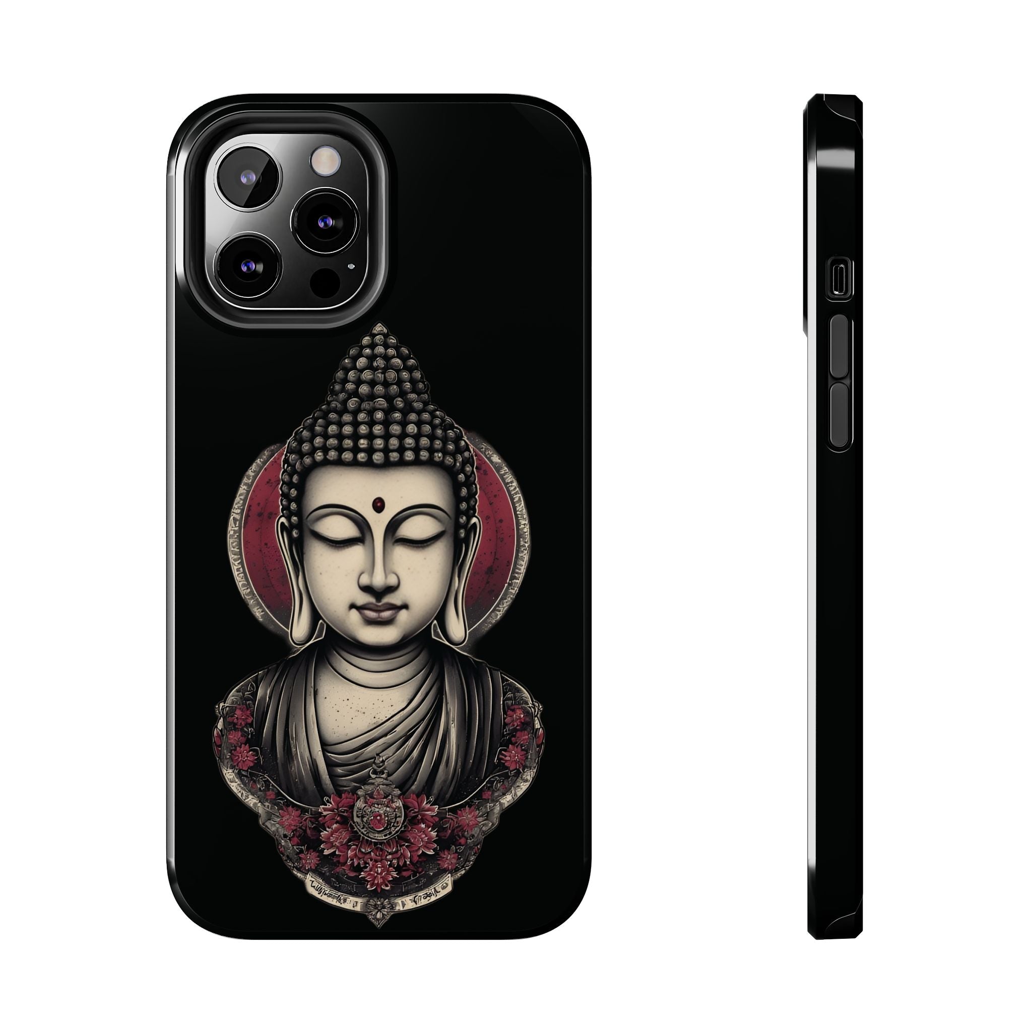 Buddha Floral Tough Phone Case — Protective Spiritual Phone Cover