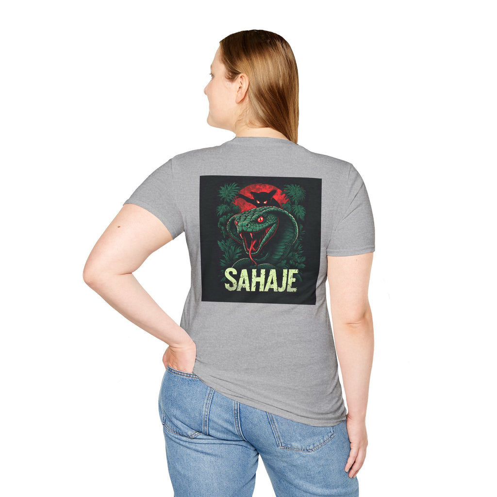 Black Cobra & Panther T-Shirt – Fierce Serpent & Big Cat Graphic Tee, Edgy Streetwear Design