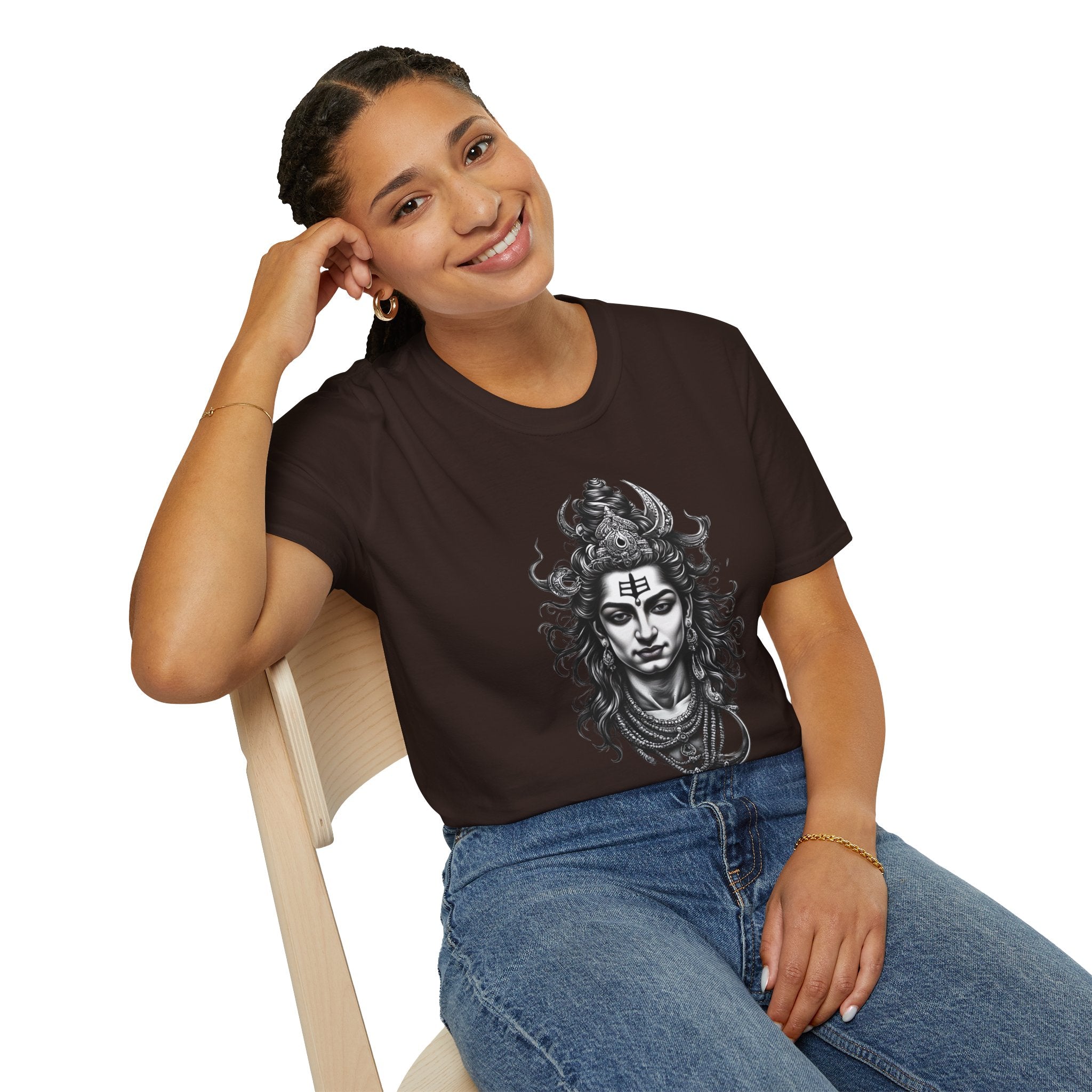 Shiva Portrait T-Shirt – Detailed Hindu Deity Graphic Tee