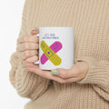 Colorful Bandaid Ceramic Mug - Fun Gift for Doctors, Nurses, Get Well Soon, Cheerful Coffee Cup, 11oz or 15oz