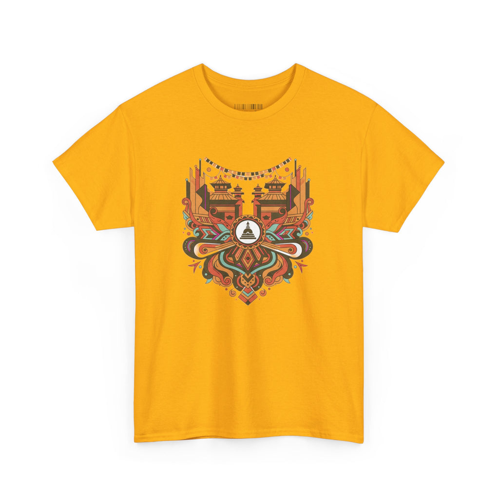 Mandala Cityscape Tee — Boho Urban Art Graphic T-Shirt