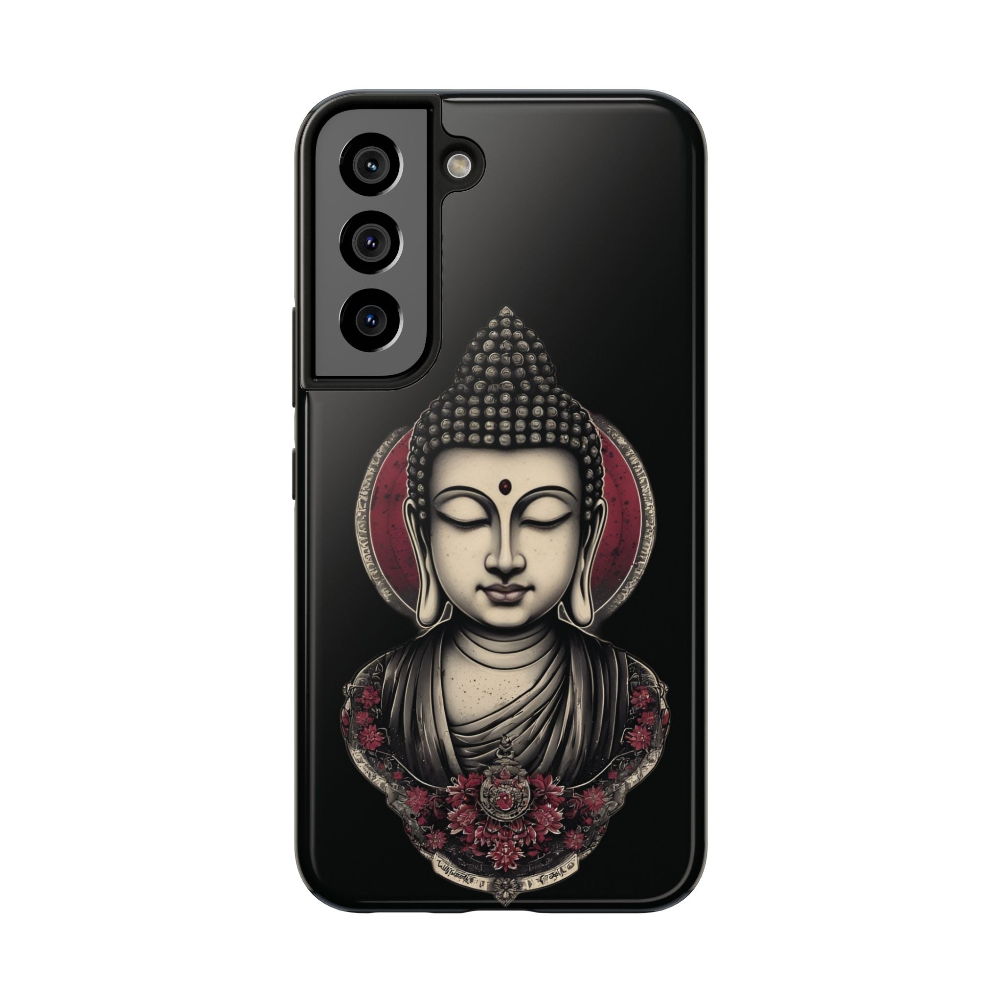 Buddha Floral Tough Phone Case — Protective Spiritual Phone Cover