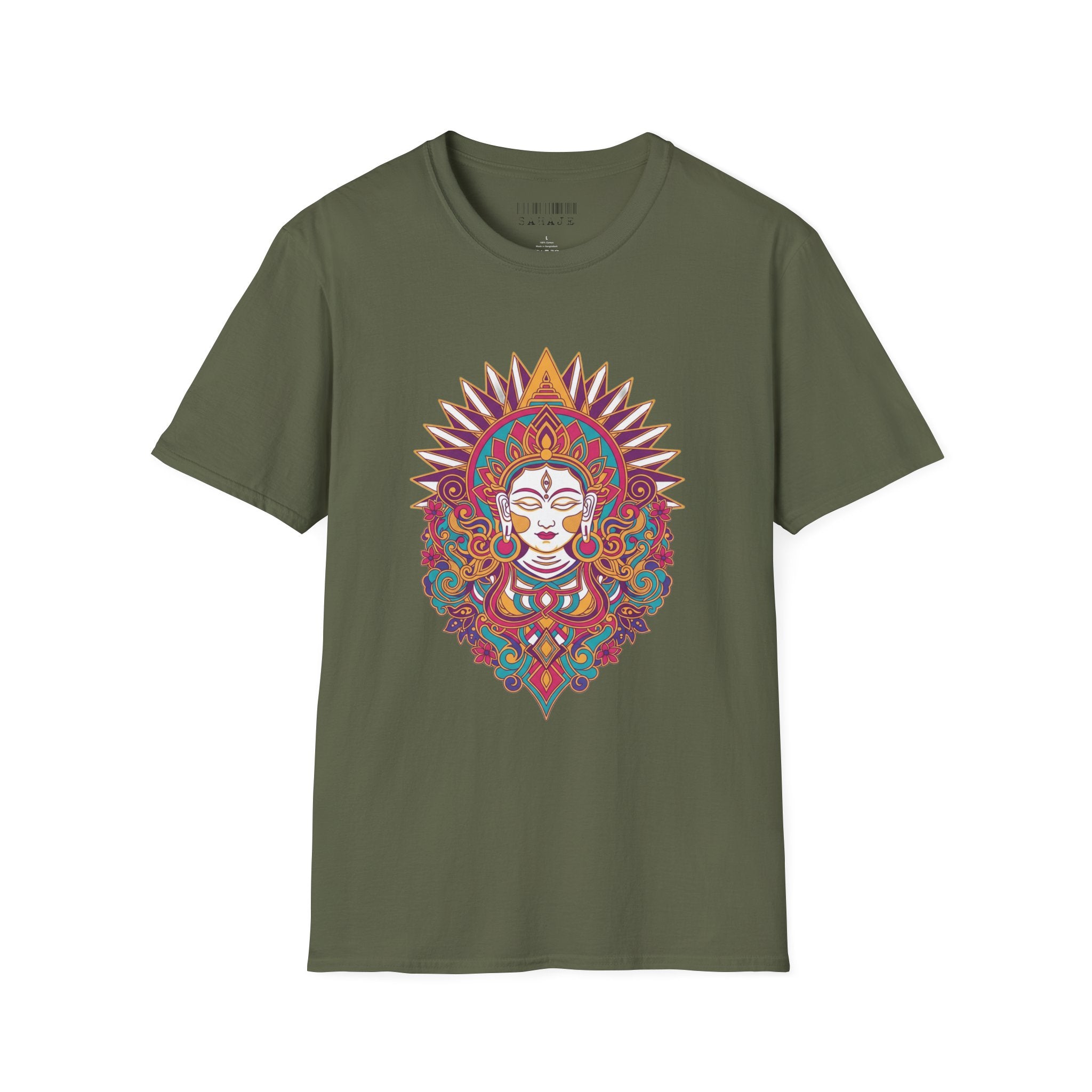 Mandala Goddess T-Shirt — Colorful Floral Spiritual Tee