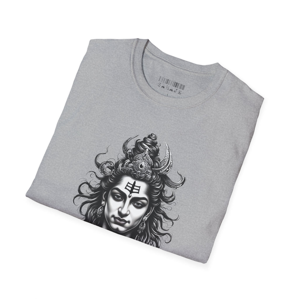 Shiva Portrait T-Shirt – Detailed Hindu Deity Graphic Tee