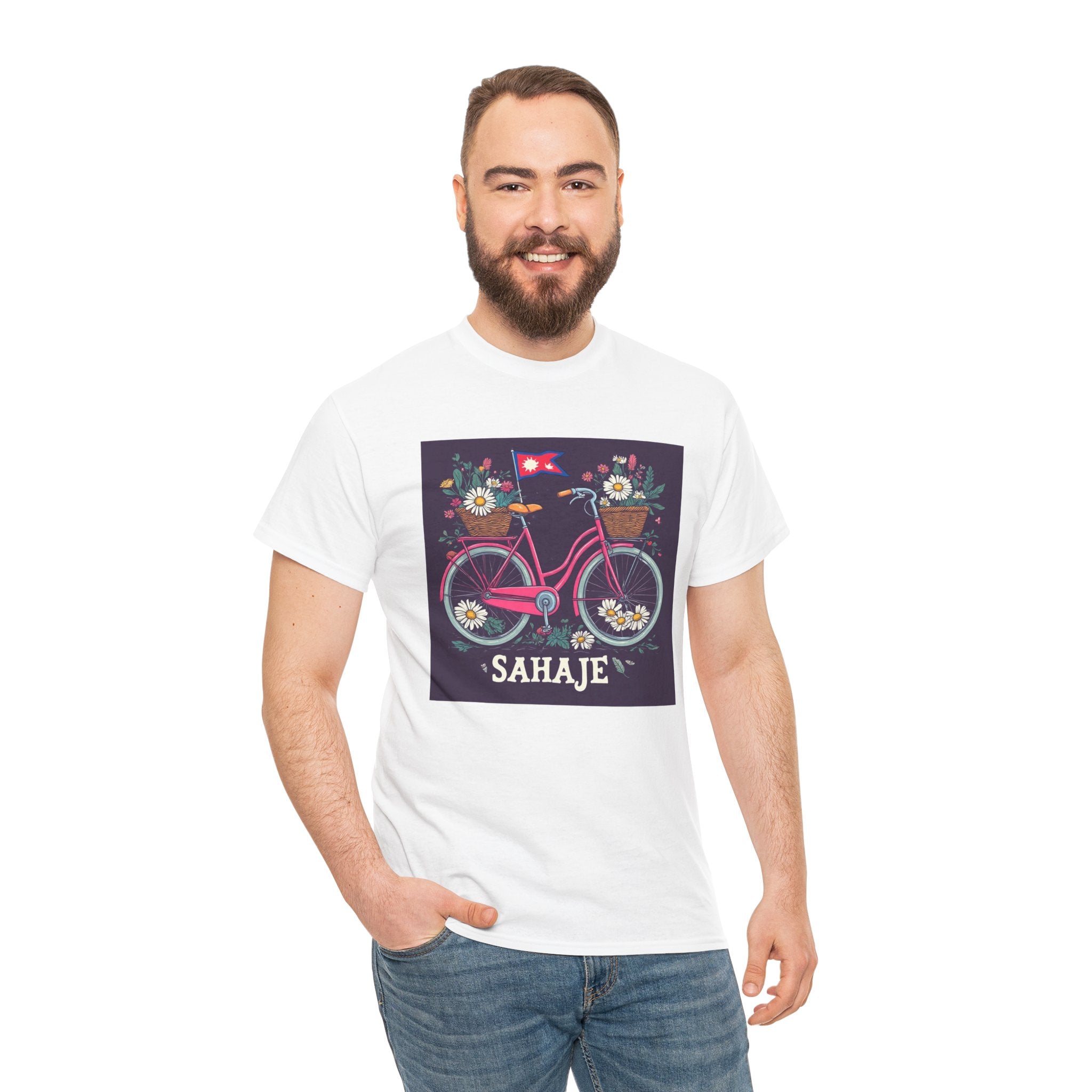 Sahaje Floral Bicycle T‑Shirt
