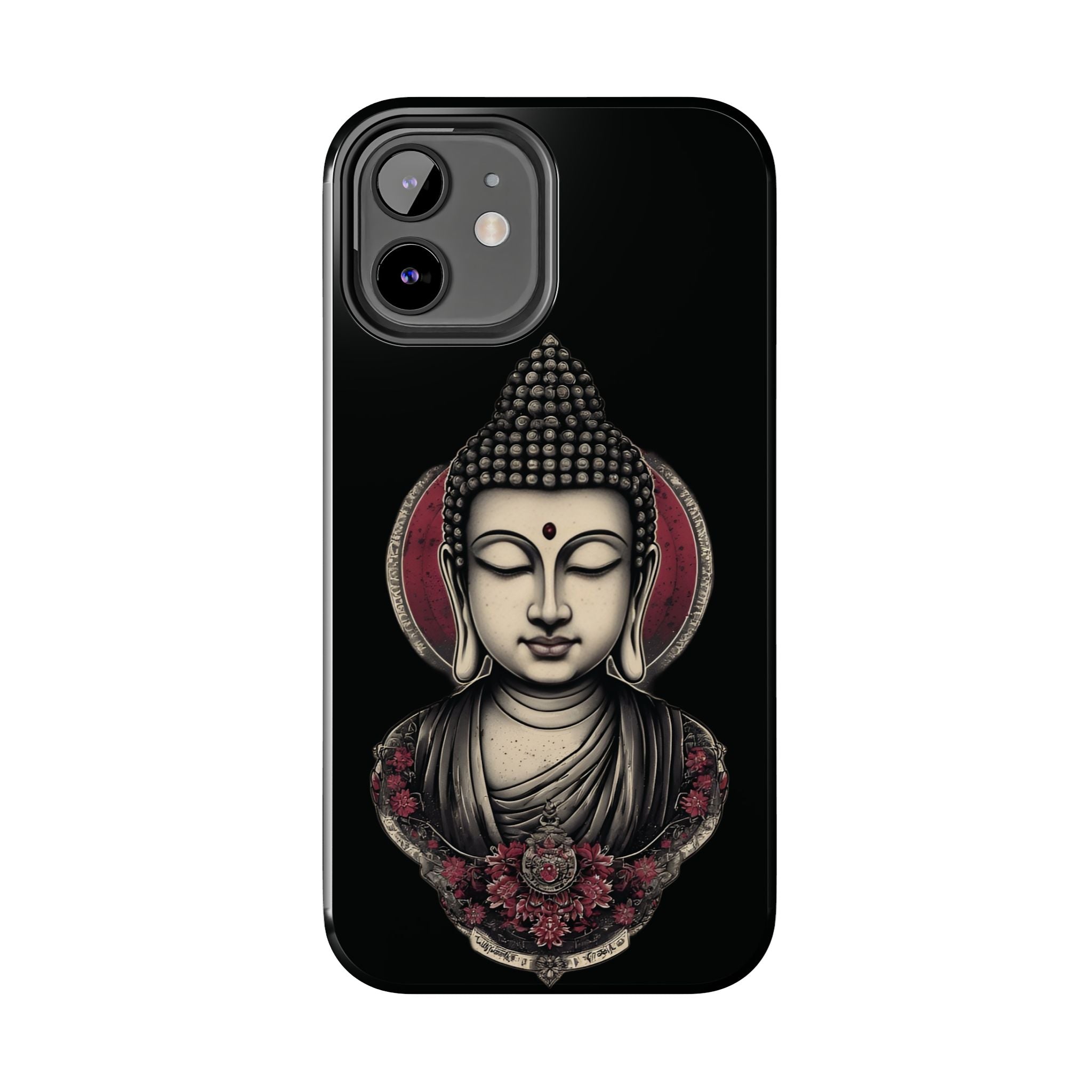 Buddha Floral Tough Phone Case — Protective Spiritual Phone Cover