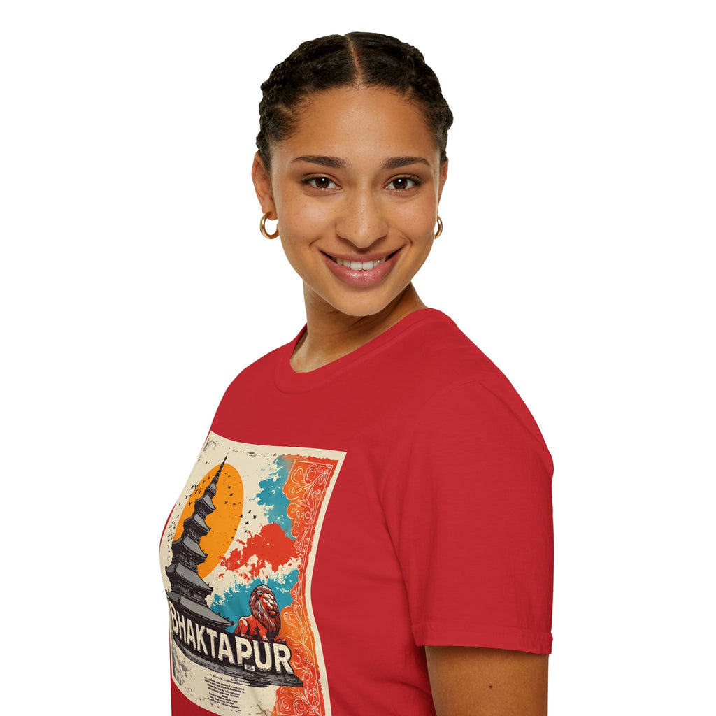 Bhaktapur Vintage Travel T-Shirt – Nepal Pagoda Graphic Tee